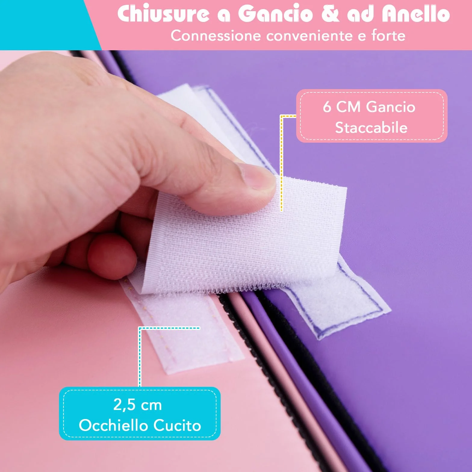 COSTWAY Set di 2 Blocchi per Gattonare e Arrampicare per Bambini, Schiuma Morbida Gioco Attivo Interno, Viola e Rosa