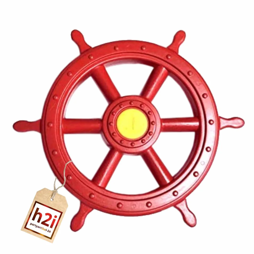 1 timone per imbarcazioni, volante mobile, colore rosso, per bambini