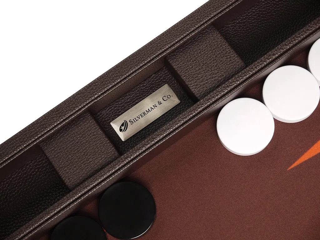 Set di Backgammon Premium da 48 x 64 cm - marrone scuro