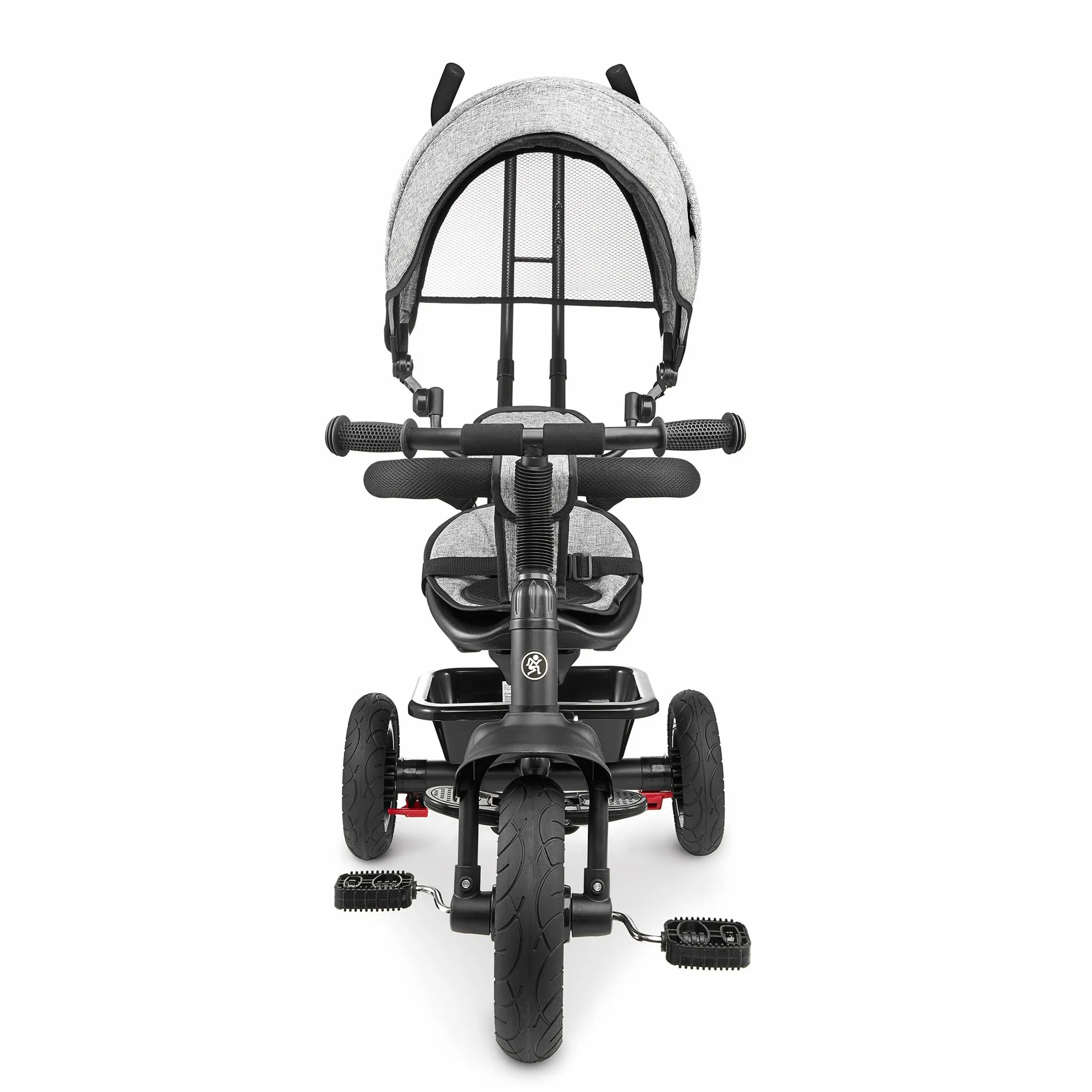 HyperMotion Triciclo Pieghevole per Bambini 1-4 Anni con Manubrio per Genitori - Bicicletta Evolutiva fino a 20kg - Monopattino Bambino Regolabile con Struttura Ergonomica, Grigio