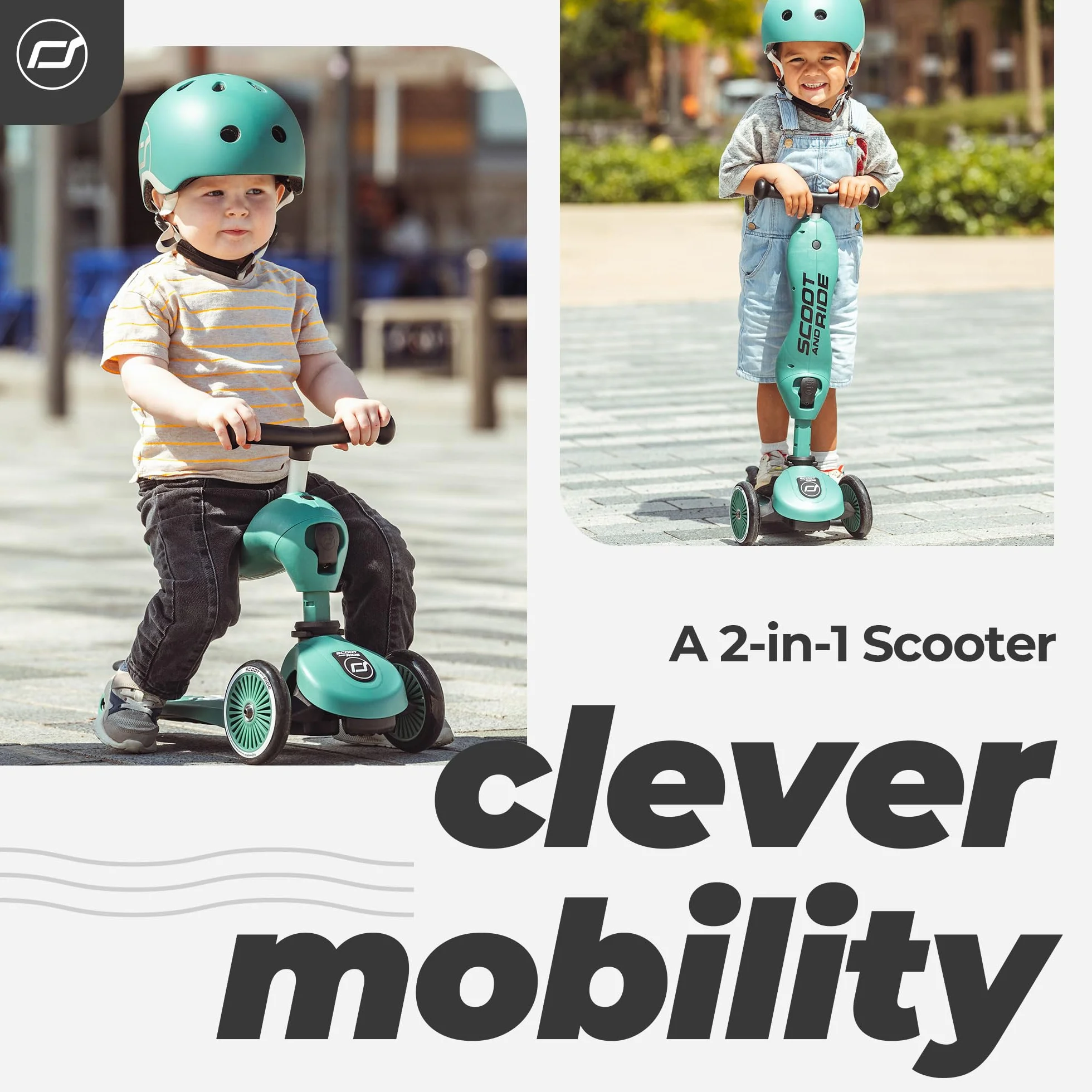 Scoot & Ride Unisex, Monopattino per Bambini Highwaykick 1 con Seduta