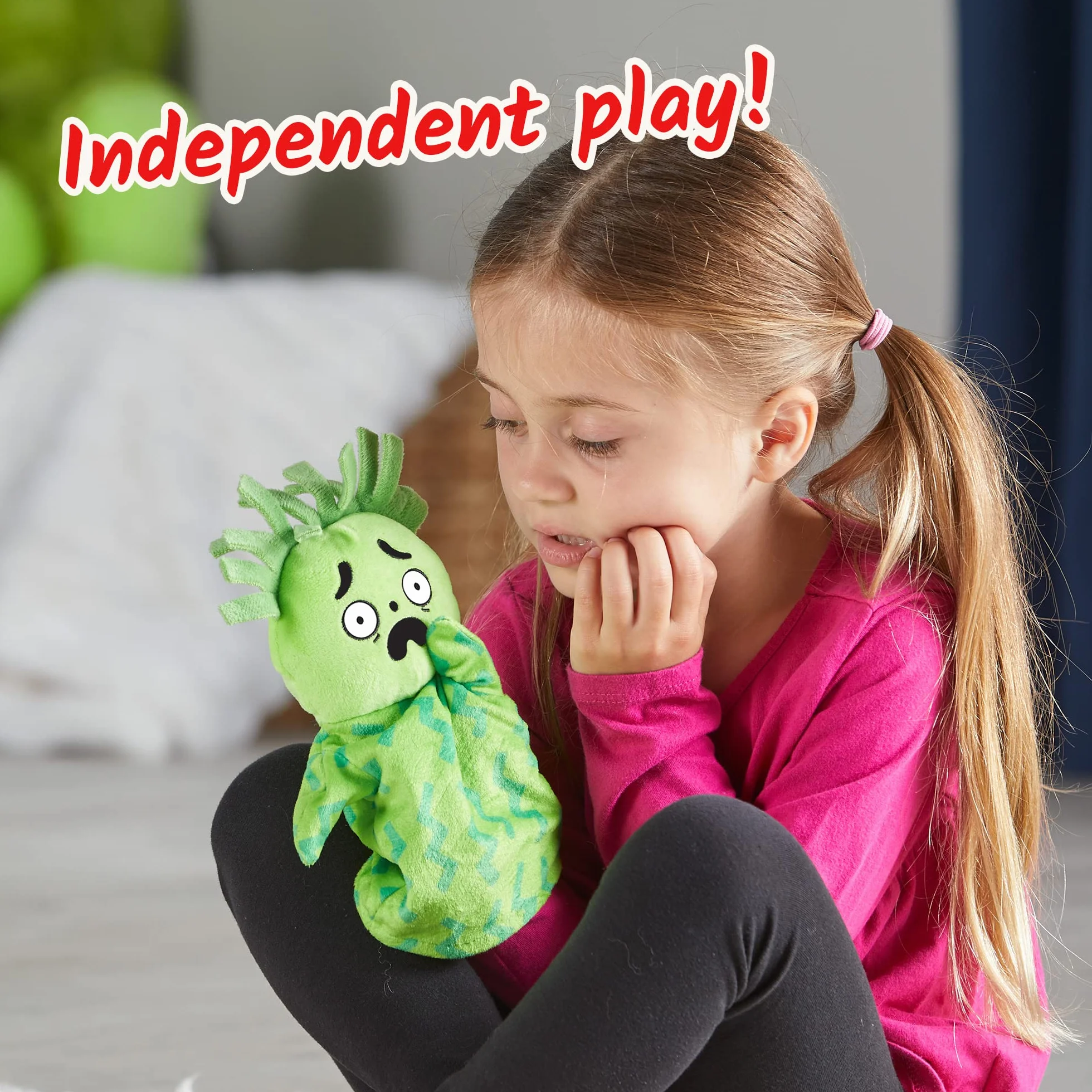 Set di Pupazzi da Mano Feelings Family di Learning Resources, Pupazzi da Mano per Bambini, Impara i Sentimenti, Pupazzi da Mano delle 5 Emozioni, Felicità, tristezza, Sorpresa, Rabbia e Paura