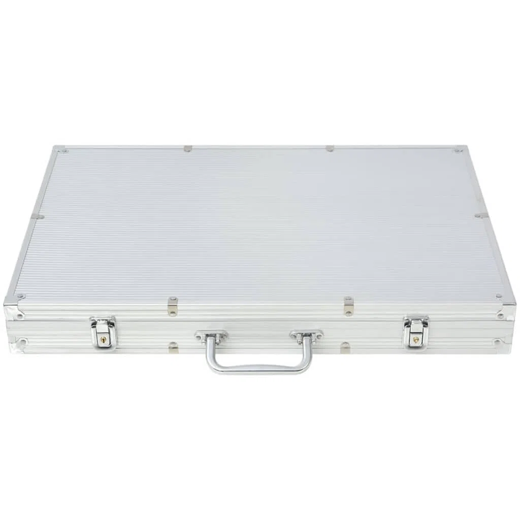 vidaXL Set Gioco Poker 1000 Chips Fiches Laser Valigetta Alluminio