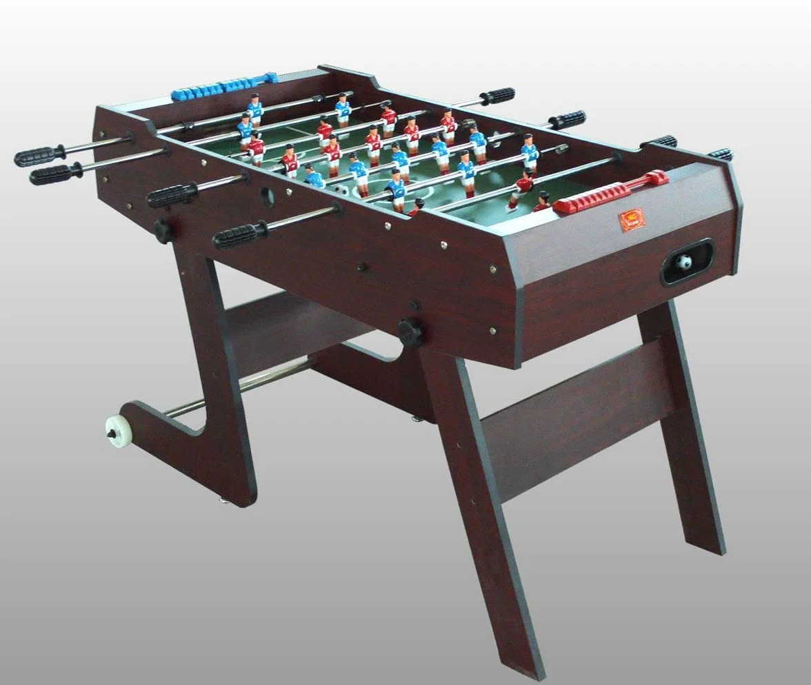 Calcio Balilla Celtic Pieghevole Salvaspazio - Disponibile con Aste Uscenti o Telescopiche, Tavolo da Gioco per Casa, Sicuro e Stabile con Ruote e Regolatori di Livello