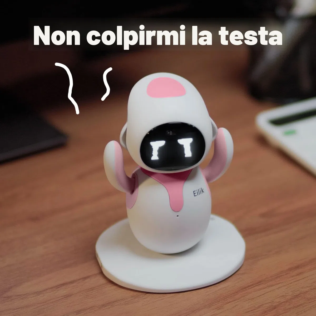 Eilik Rosa – Adorabile Robot Interattivo: Smart Gadget per la Casa o la Scrivania con Emozioni Realistiche e Aggiornamenti Costanti, Idea Regalo per Adulti e Bimbi, Robo-Pet per Ragazzi e Ragazze