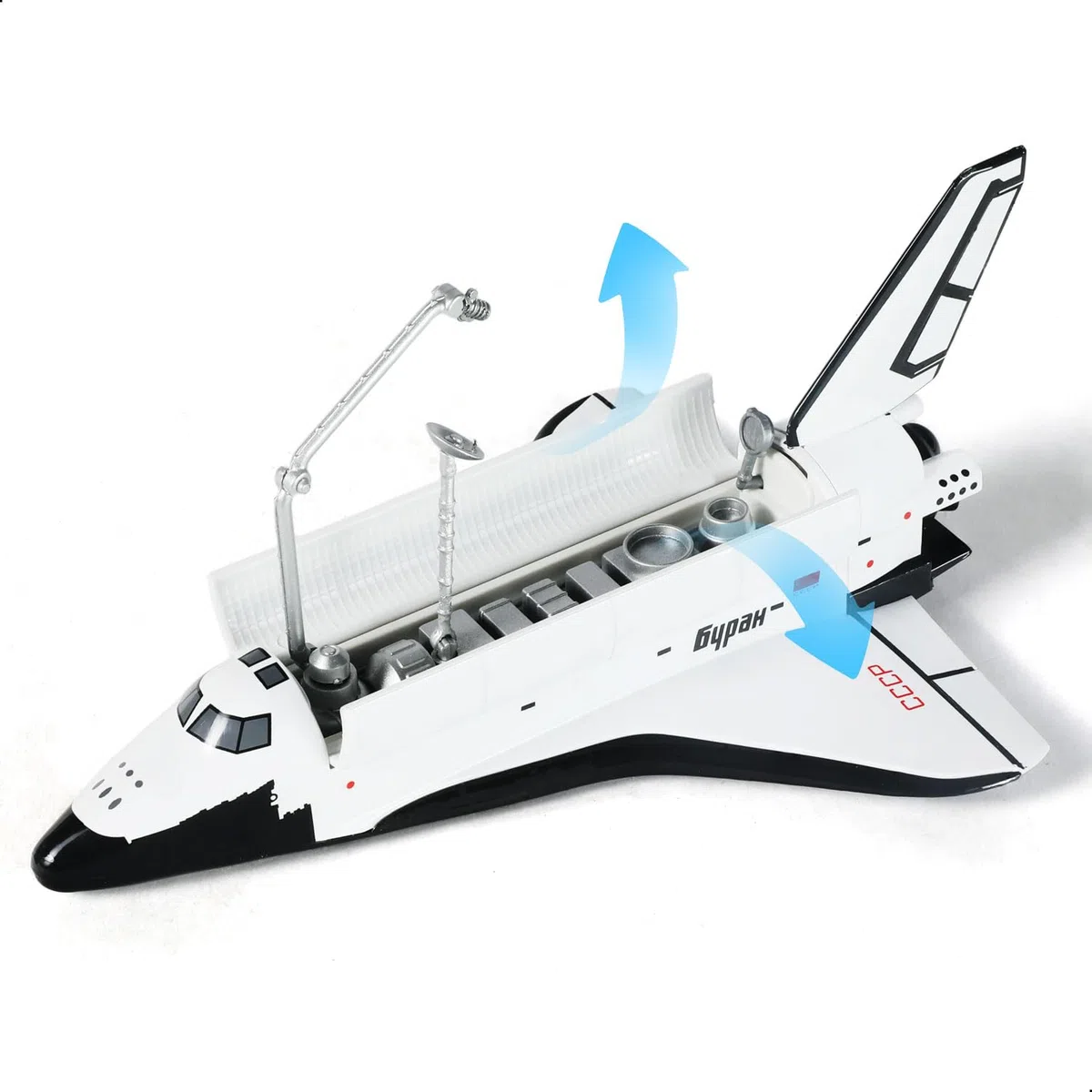 1/200 Antonov An-225 Buran Modello di navetta spaziale pre-costruito Mriya an 225 Modello di aereo (41,9 cm L) con supporto per appassionati di aerei militari adulti, oggetti da collezione