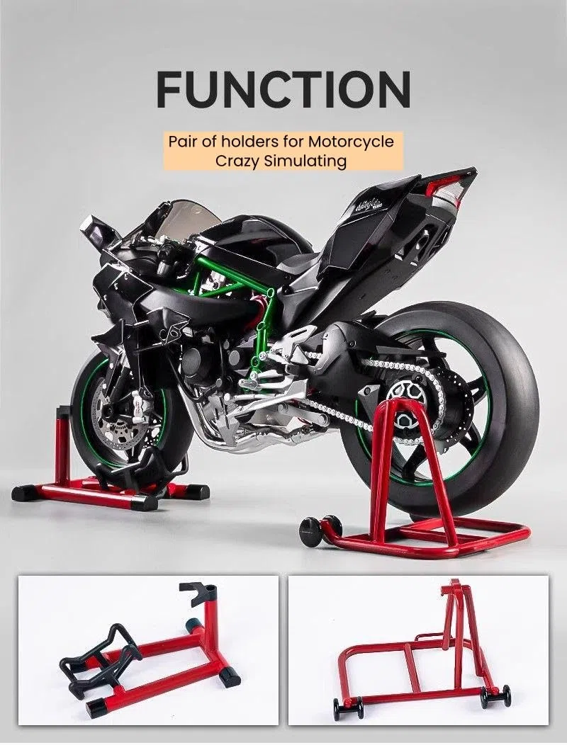 Modellino di Motocicletta in Scala 1:6, Pressofuso, 60% Carrozzeria in Lega, Caratterizzato da Effetti Sonori del Motore che Ruggisce, Avvio con Chiave, Luci Autentiche e Parti Mobili (Ruota