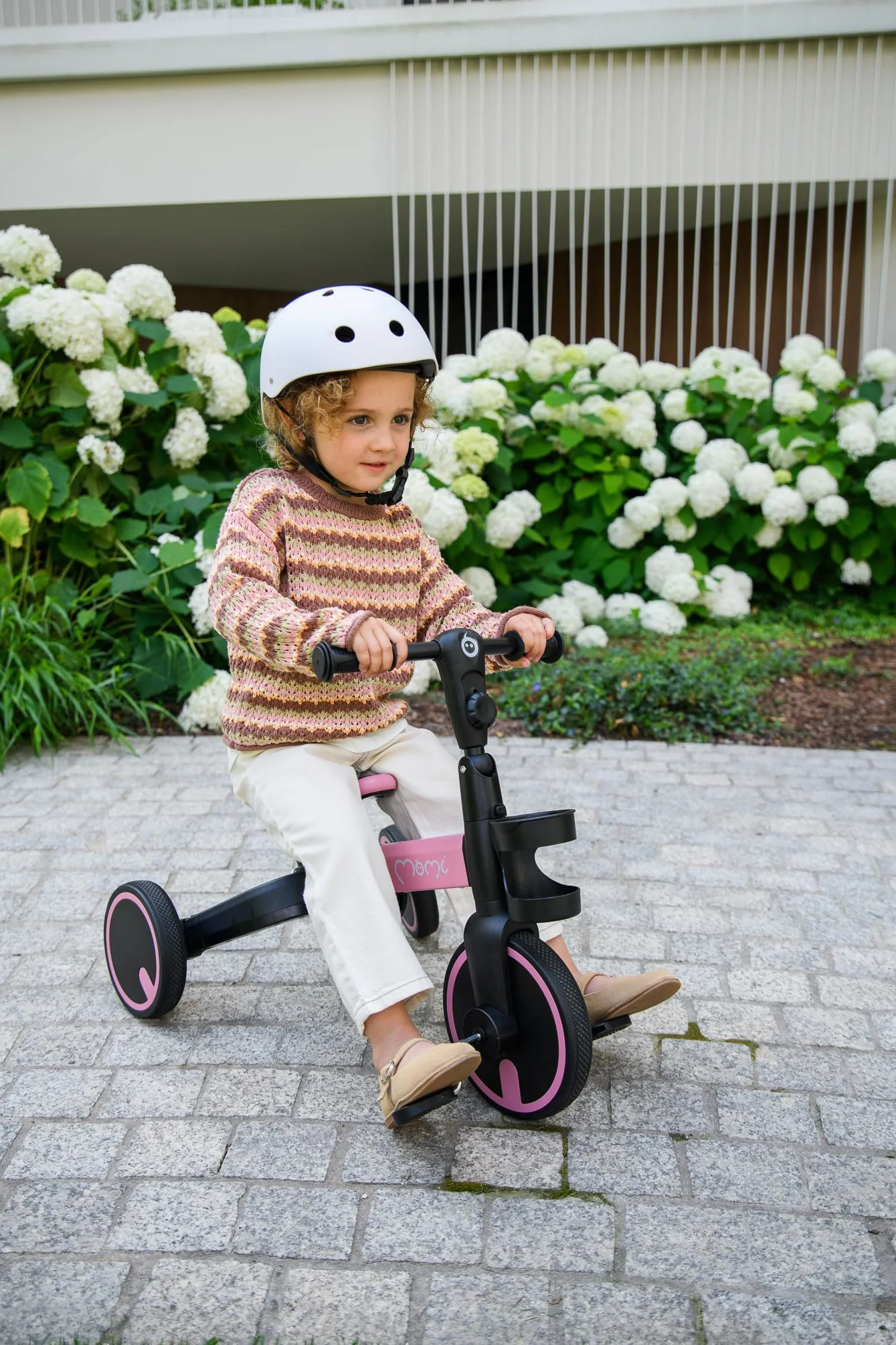 MoMi FILO 3in1 Triciclo Evolutivo per bambini 1-3 anni - Bici Senza Pedali Pieghevole, sella regolabili, pedali rimovibili - Tricicli con portabicchiere e ruote in EVA