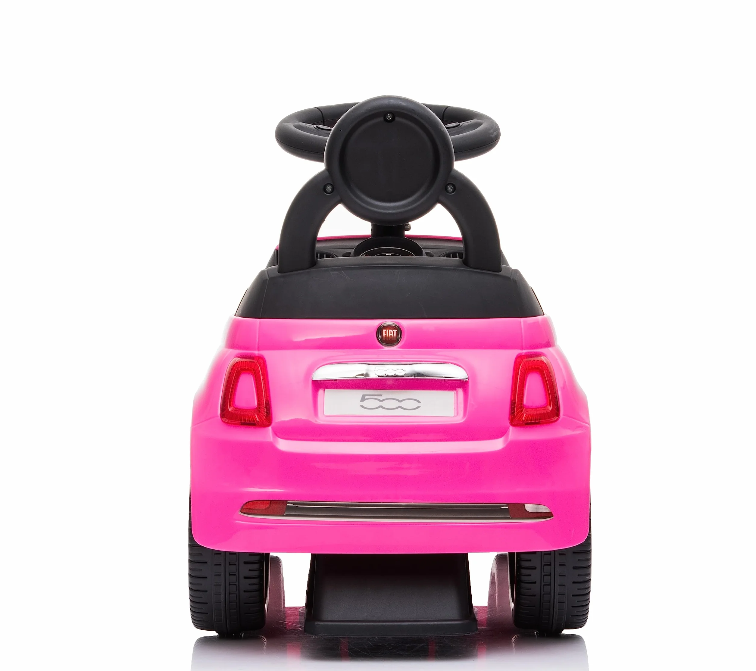 Primi Passi Macchinina Cavalcabile Fiat 500 per Bambini da 12 a 36 Mesi con Suoni e Clacson Sistema Antiribaltamento Vano Portaoggetti Schienale Gioco per Imparare a Camminare (Rosa)