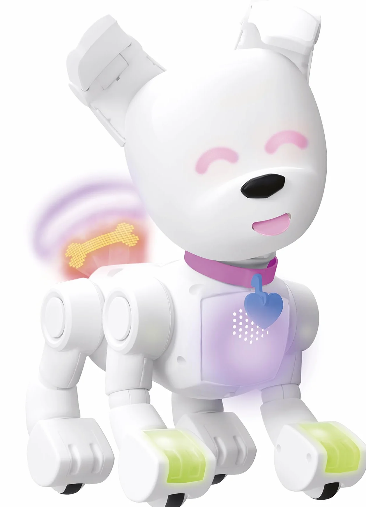 Lansay - DOG-E - Robot per cani interattivo per bambini dai 6 anni - Personalizzabile tramite applicazione - Reazioni sonore e visive come un vero cane - Giocattolo educativo e divertente