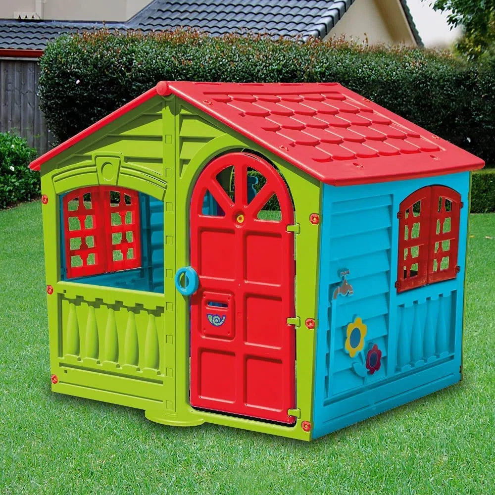Casetta per Bambini Casa Gioco da Esterno Giardino Tradizionale Grande 140x111x115H