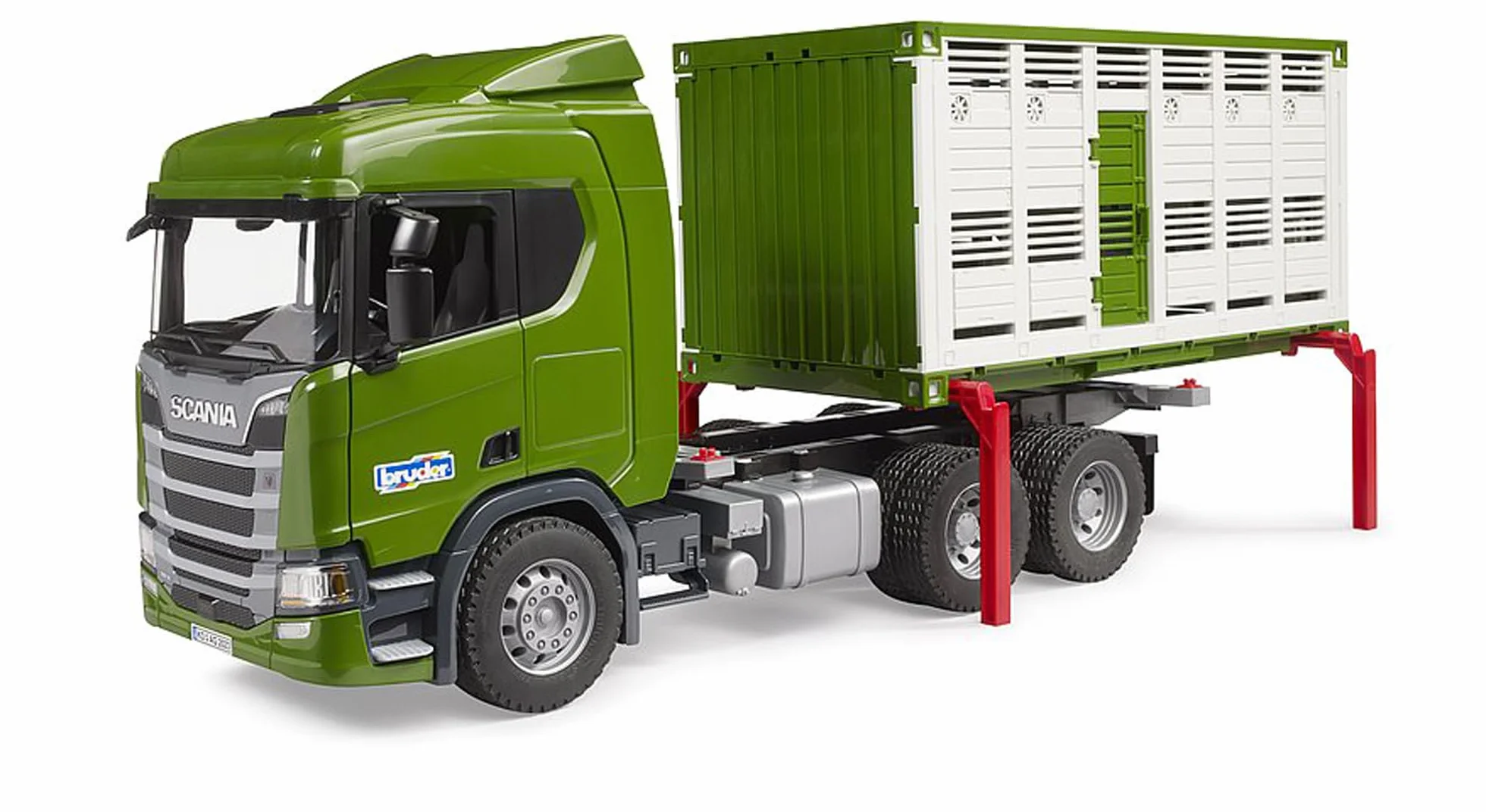 Bruder 03548 Scania Super 560R Camion per il Bestiame con 1 Bestiame, Giocattoli 4+ Anni