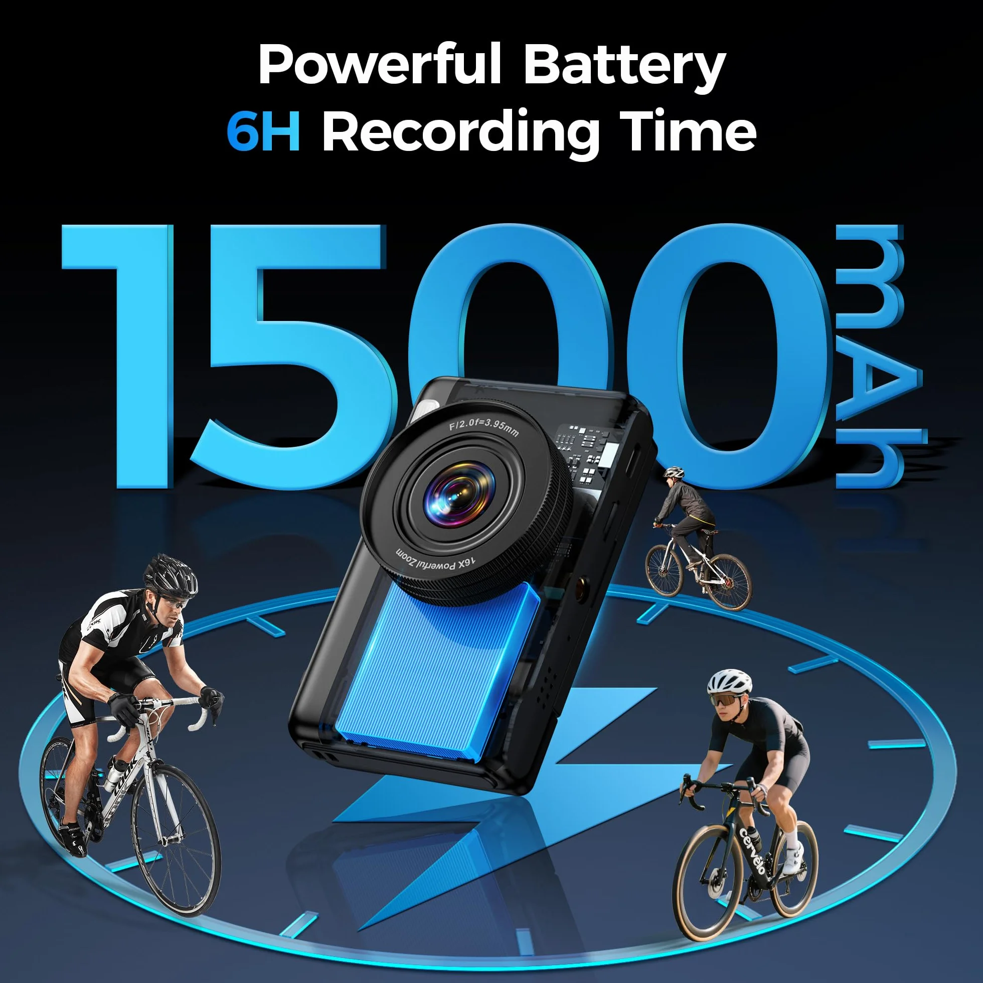 4K Macchina Fotografica Digitale Fotocamera: 64MP Compatta Videocamera Vlog con 16X Zoom Autofocus - Regali per Principianti Adulti - 180° Flip Macchine Fotografiche Ragazze Ragazzi(Nessuna scheda SD)