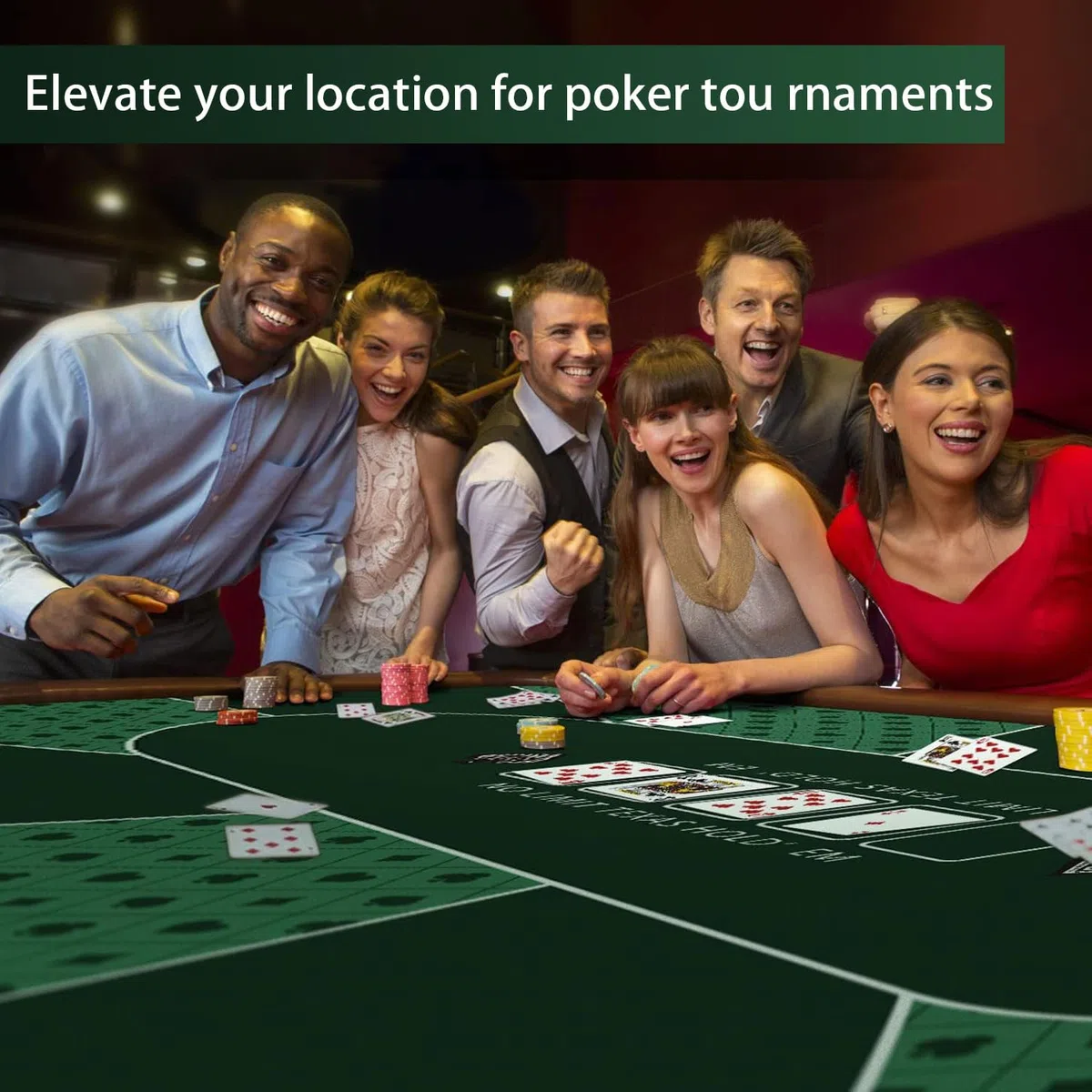 Tappetino da poker professionale 120x60 cm 8-10 giocatori portatile in gomma con borsa