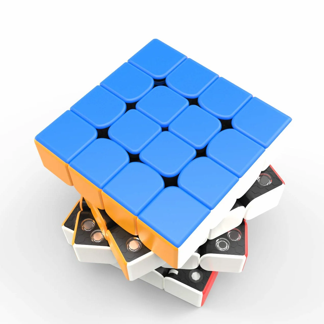 GAN 460 M Speedcube, 4x4 Cubo Master Magnetico 460M Puzzle Giocattolo Rompicapo (Stickerless, Senza Adesivi)