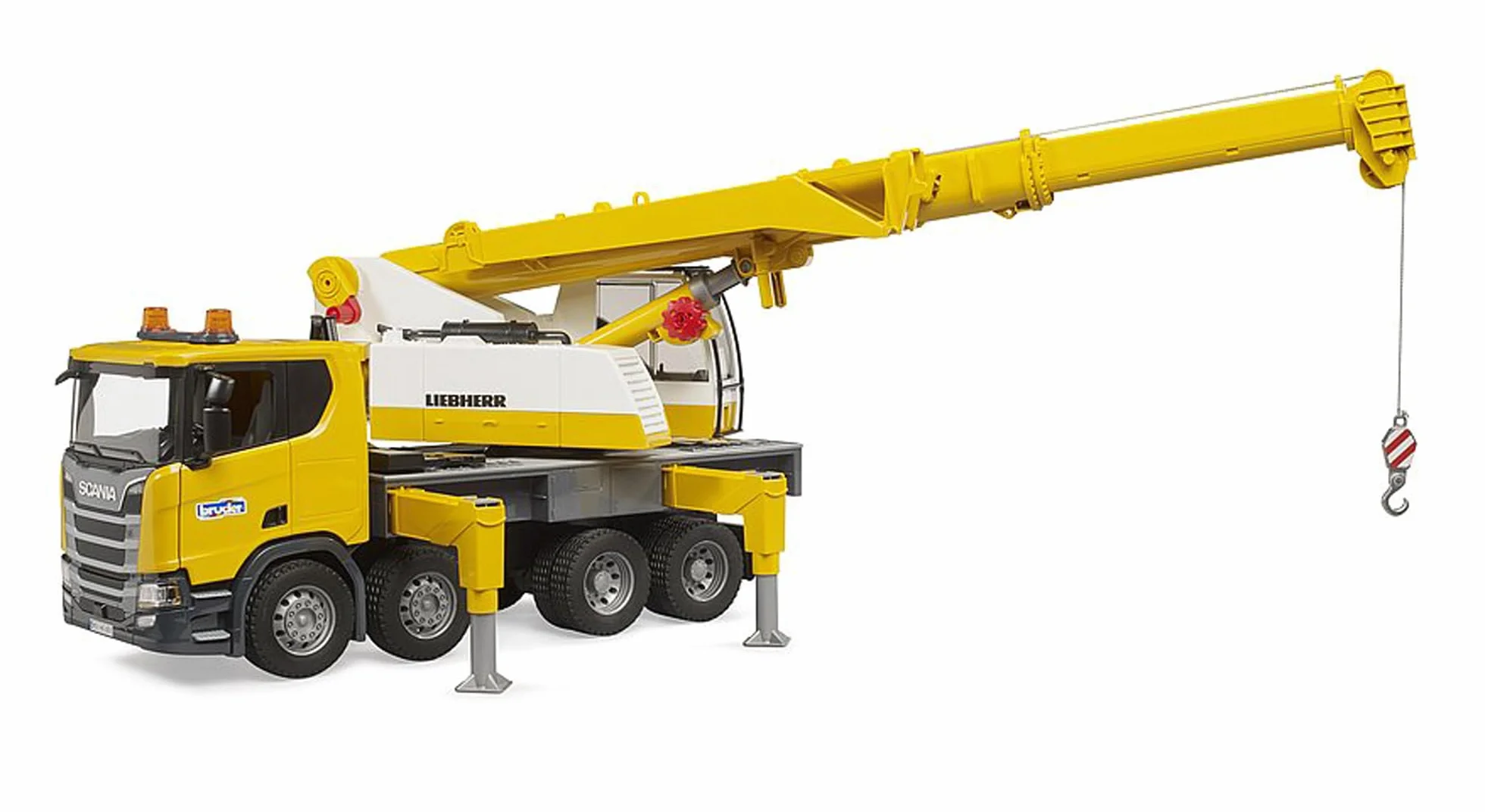 bruder 03571 - Scania Super 560R autogru Liebherr con modulo luci e suoni, veicoli, veicolo da costruzione, autogru, camion, giocattoli dai 4 anni in su | plastica ABS