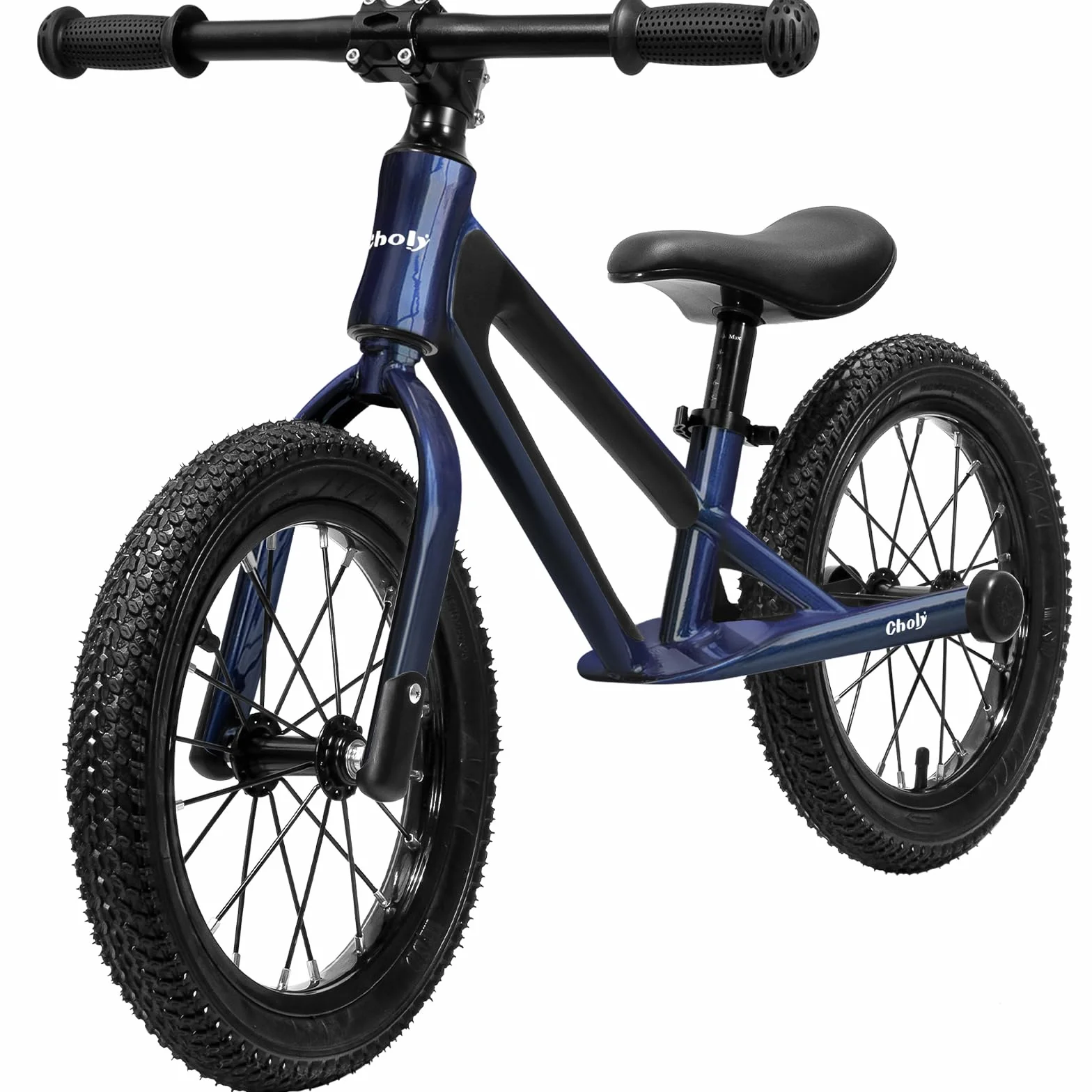 CHOLY Bicicletta da 14 pollici per bambini dai 3 ai 6 anni, senza pedali per bambini con sedile regolabile, pneumatici e telaio in lega di magnesio, bicicletta da allenamento leggera per bambini
