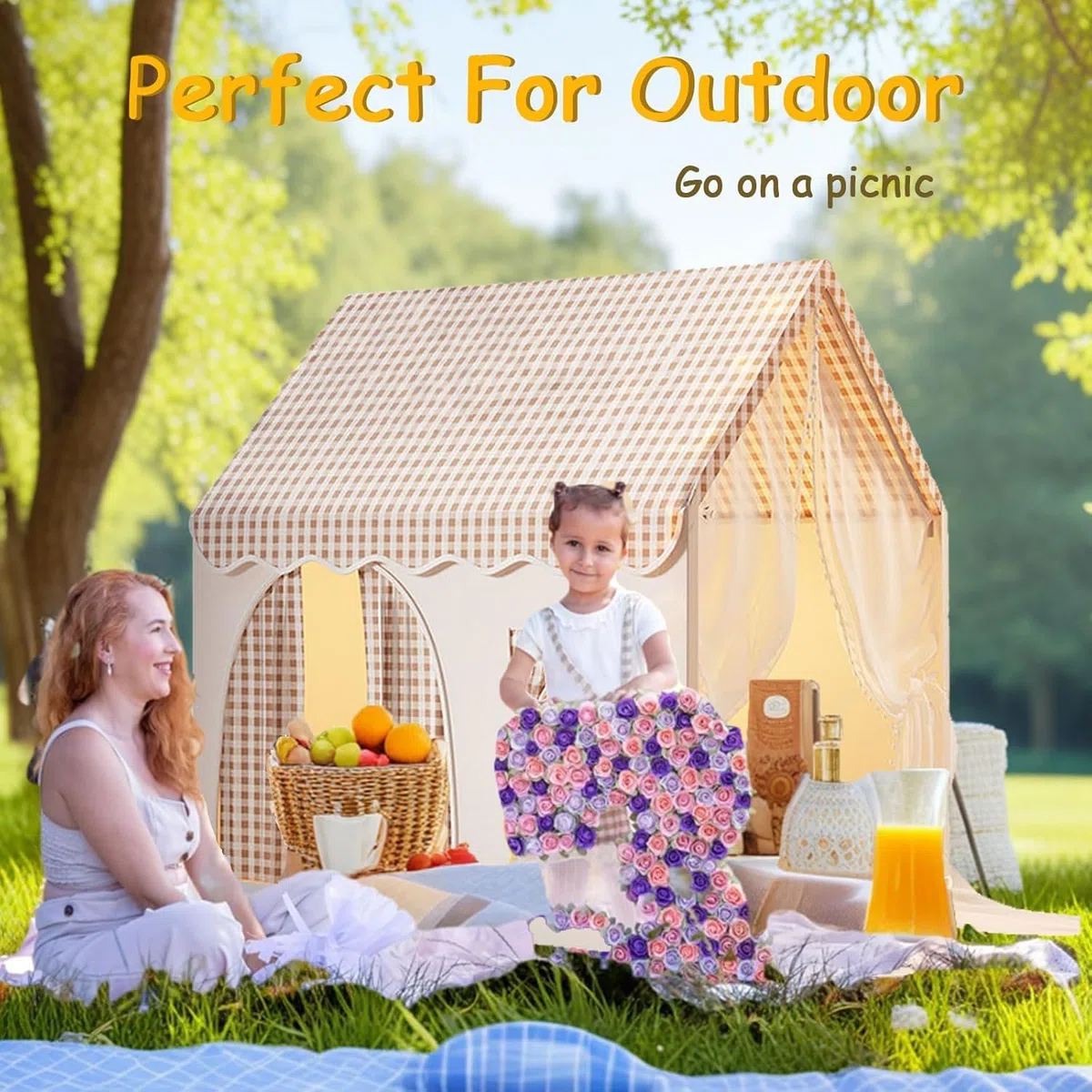 Tenda per Bambini Casetta da Gioco con Finestre Castello da Principessa Regalo