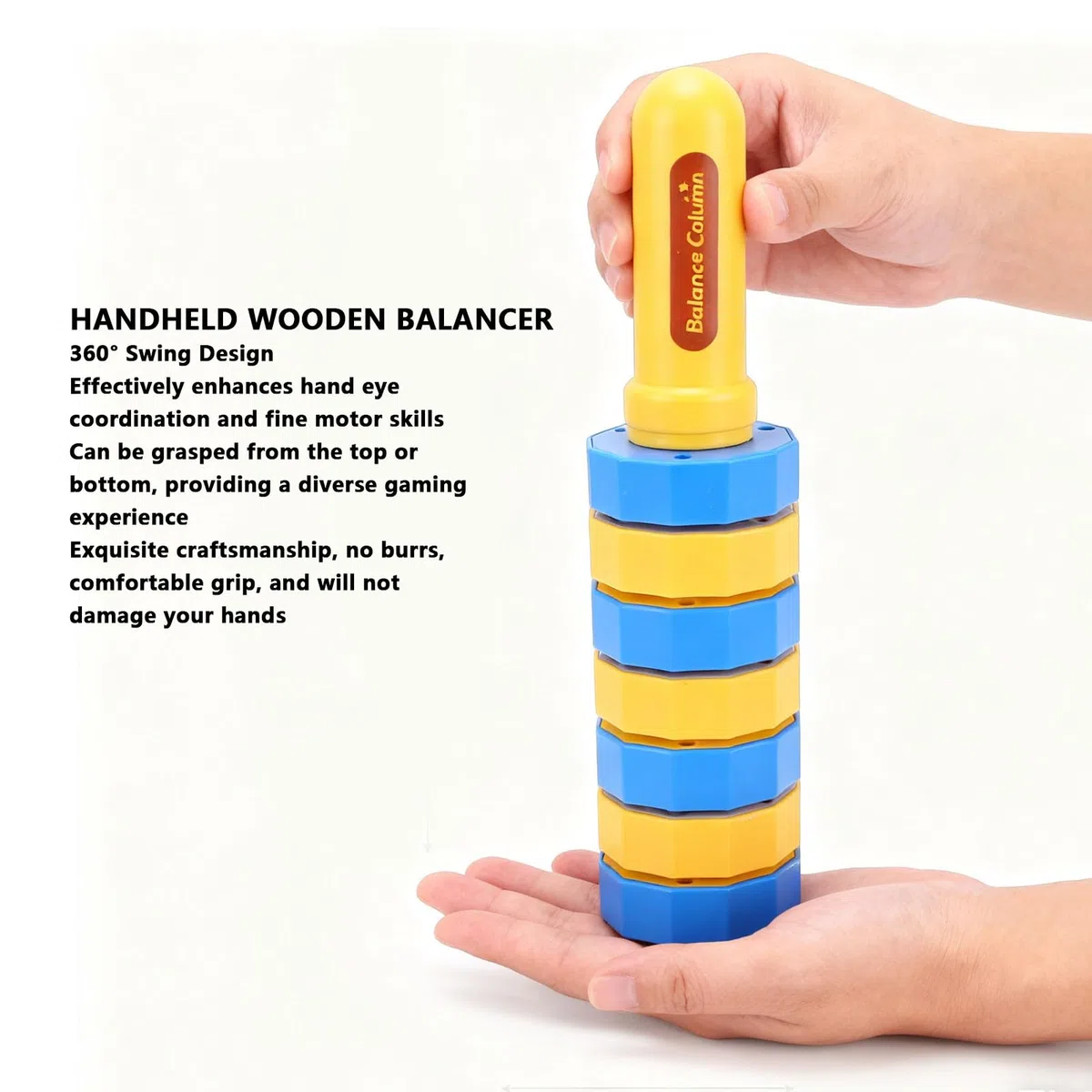 Bilanciatore in Legno Portatile Giocattolo Sensoriale Coordinazione Occhio-Mano per Bambini Adulti