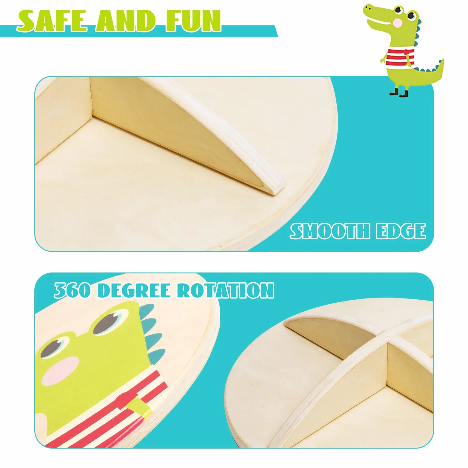 Balance Board per Bambini, Tavola di Equilibrio in Legno Montessori Giochi Equilibrio 3 Anni
