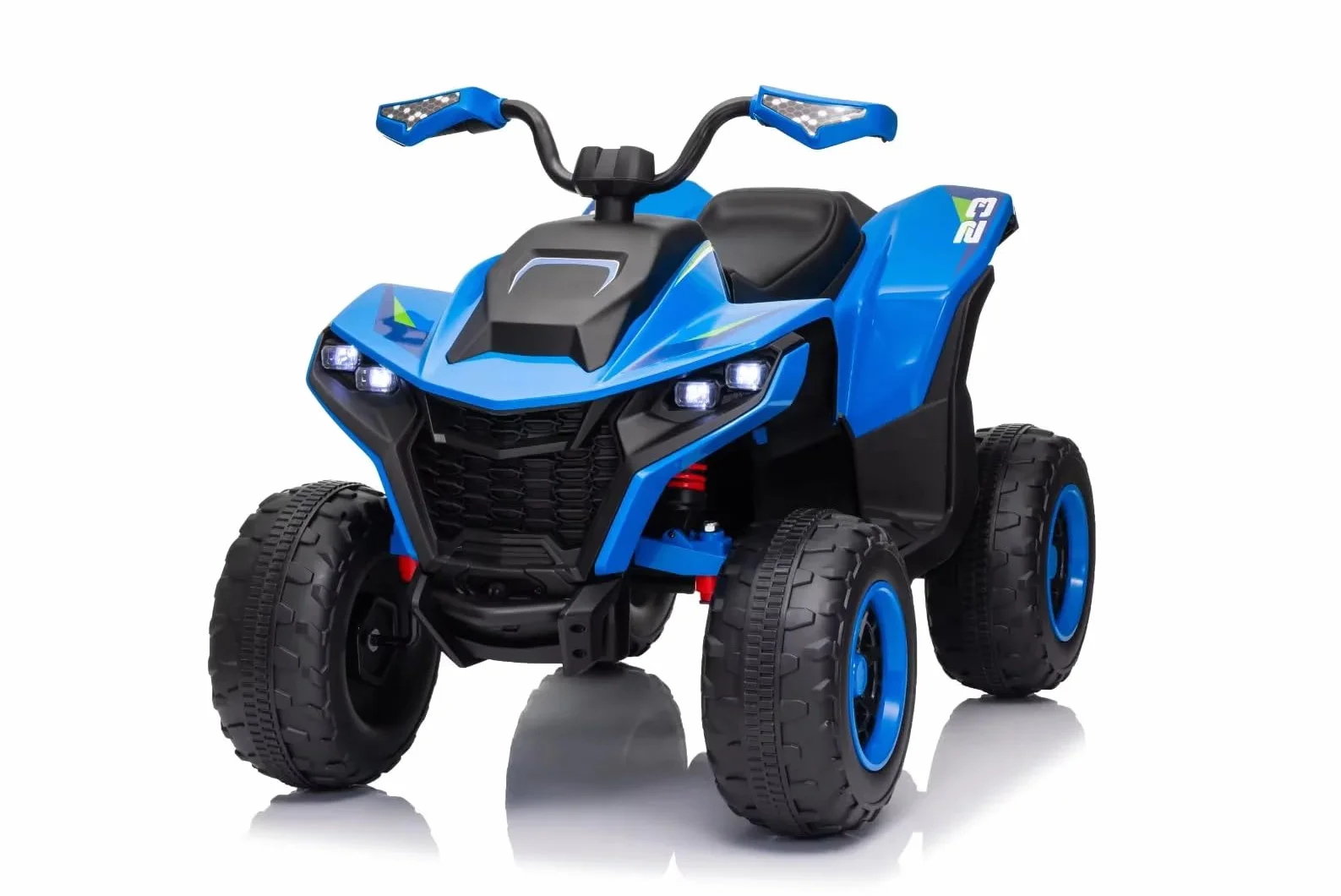 Quad elettrico per bambini 24 V ATAA Vengeance blu moto a batteria per bambini con telecomando luci LED musica e Bluetooth