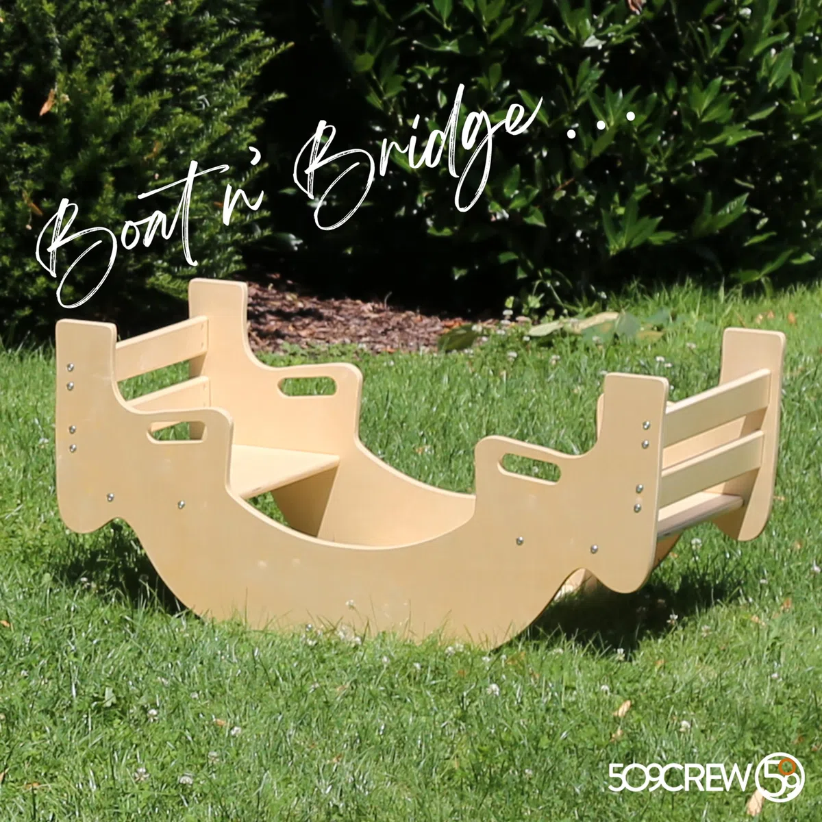 Montessori Wooden Rocker Teeter Totter for 2 Kids, Natural Plywood