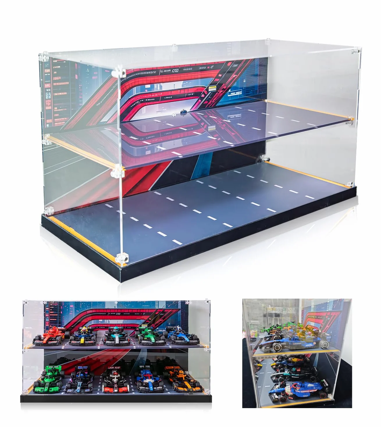Vetrina acrilica per Lego Speed Champions 10 in 1 F1 Car 77242,77243,77244,77245, organizzazione vetrina per Lego Vetrina 77246,77247,77248,77249,77250,77251 (solo custodia per display