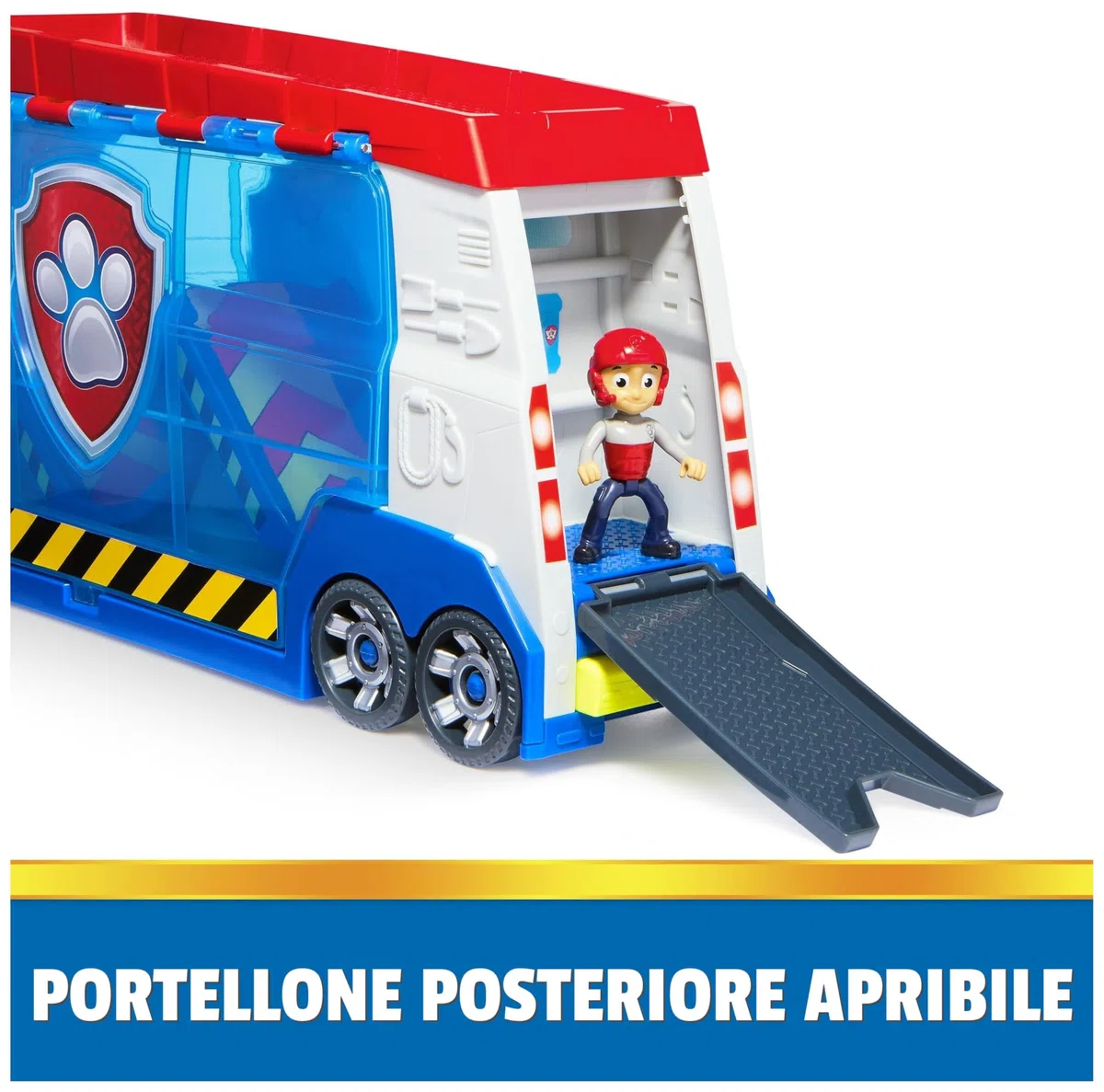 Paw Patrol, PAW Patroller trasformabile con lanciatore per veicoli, luci e suoni, personaggio di Ryder e quad giocattolo, Giocattoli per bambini e bambine da 3 anni in su
