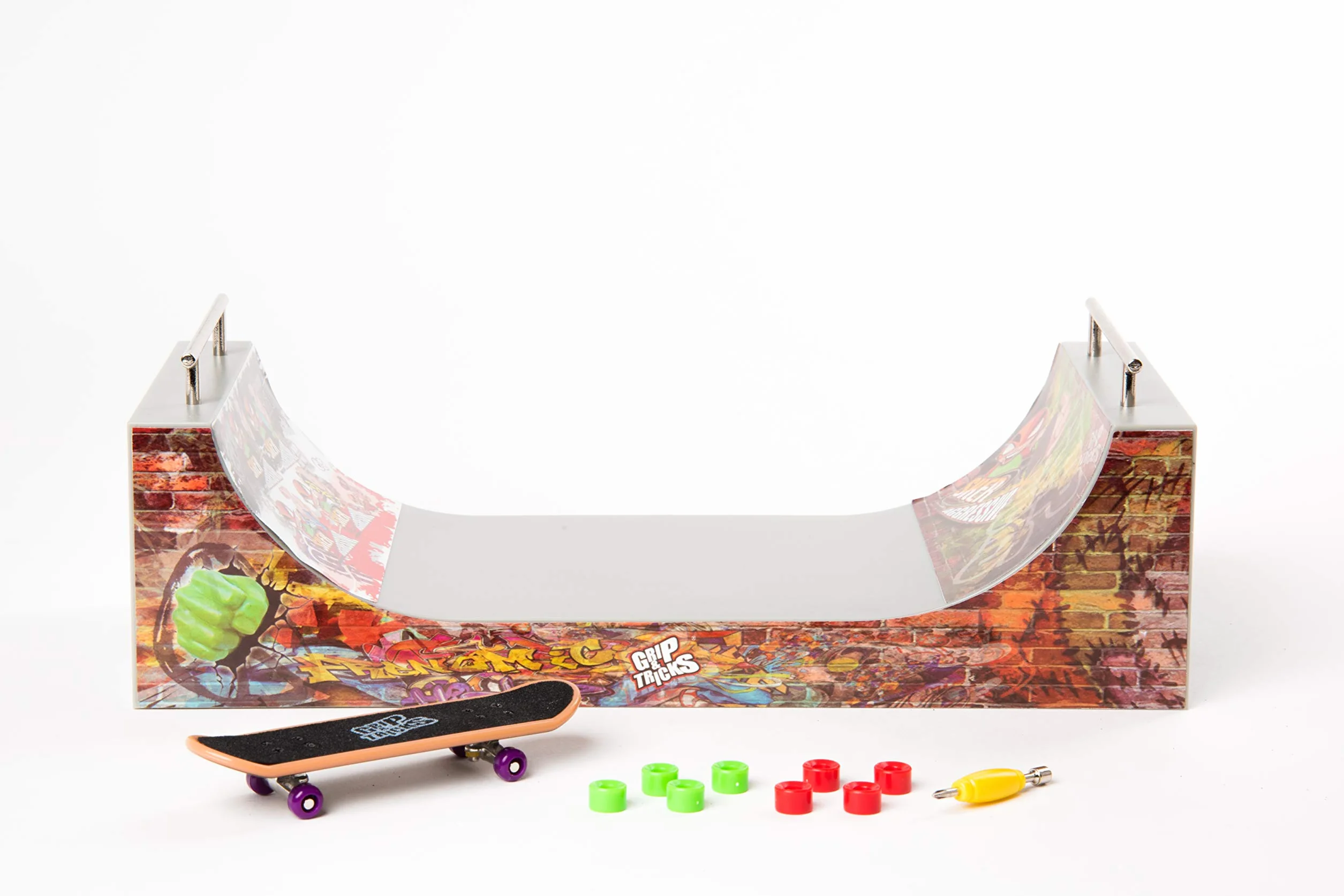 Grip & Tricks Ringhiere di Finger Skate HALFPIPE Fingerboard Cruiser Board da dita 28x12x10 cm