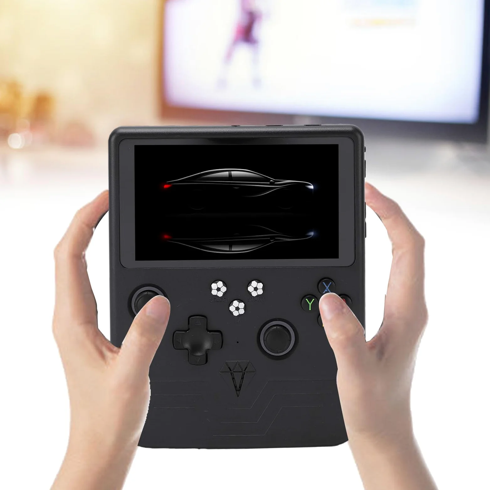 VBESTLIFE Console di Gioco Portatile retrò, Schermo da 6 Pollici con Batteria da 6000 MAh e Scheda di Memoria da 128 GB, per Giochi Classici e Giochi Portatili (BLACK)