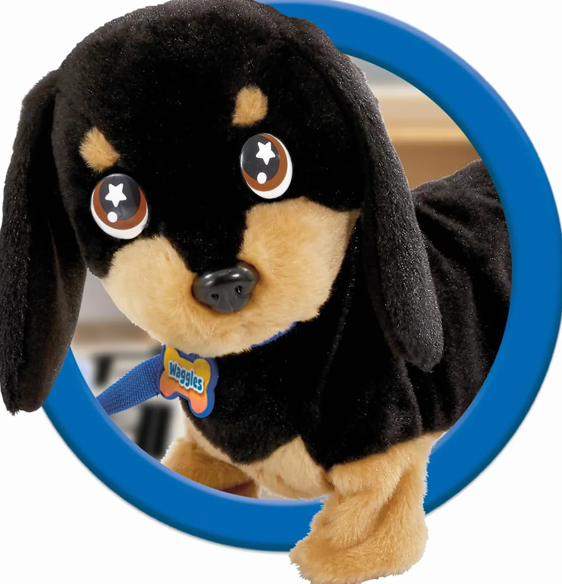 Animagic Waggles, Peluche Cane Bassotto Interattivo Dai 2 Anni in Su, Cane Giocattolo Che Cammina e Abbaia, Il Vostro Nuovo Amico Animale che Va Ovunque con Voi