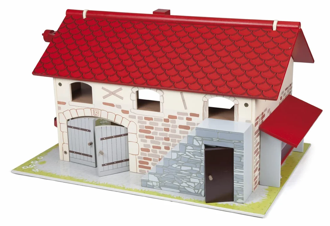 Papo - Grande Fattoria in Legno Giocattolo per Bambini - 3 Anni + - Collezione Vita in Fattoria - Gioco Creativo Universo Agricolo - Idea Regalo Giocattolo Bambina Bambino - 55 Cm X 38 Cm X 31.5 Cm