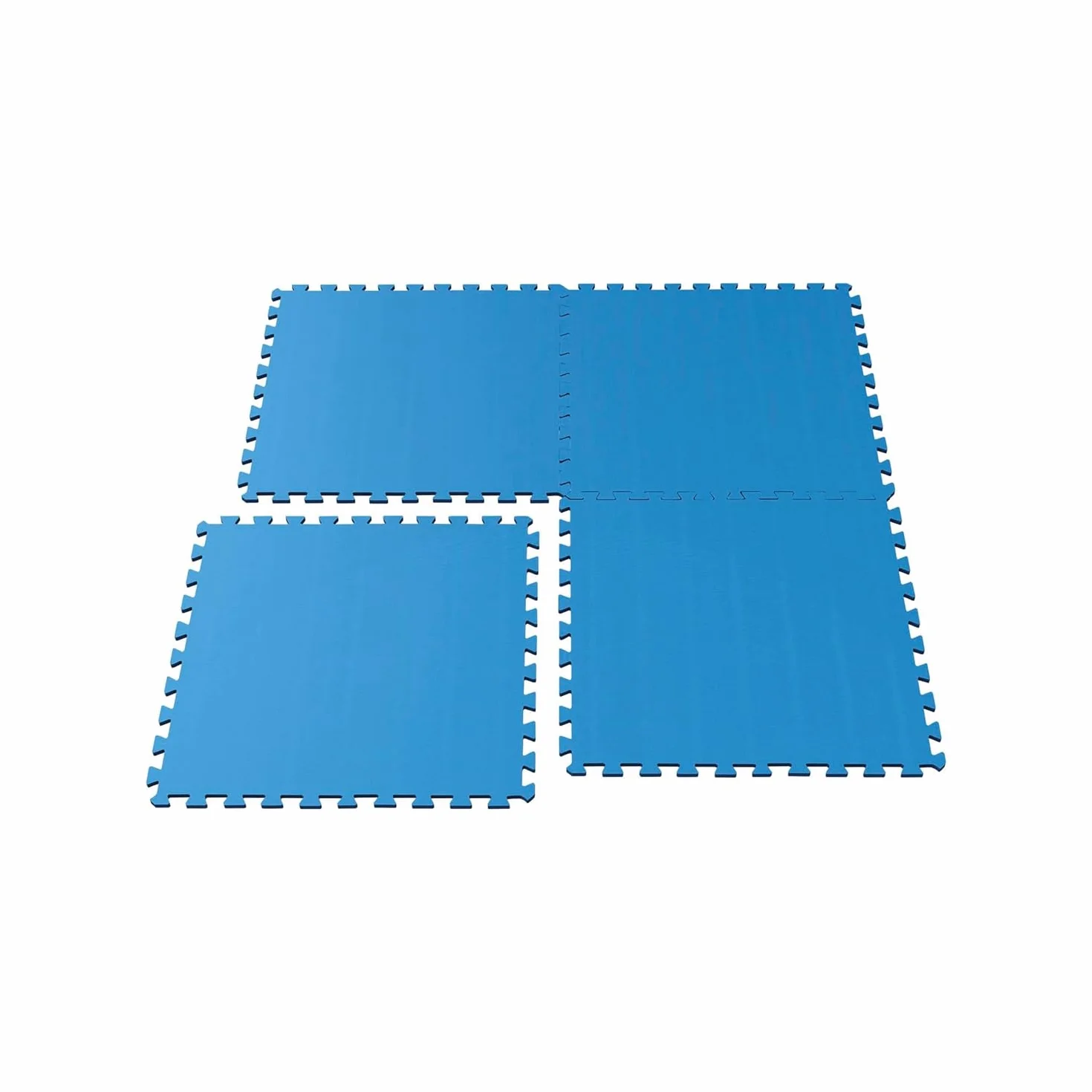 Tappeto Componibile con 8 Pezzi, Morbido - Tappeto Modulabile per Piscina con 8 Piastrelle, in Spugna, 50x50cm, Blu