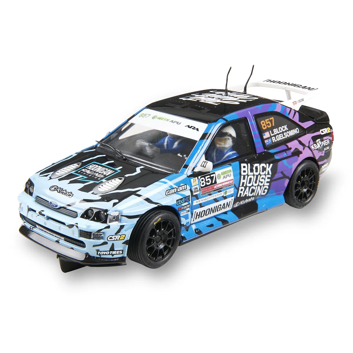 SCALEXTRIC Auto da corsa Slot Scala 1:32 Ford Escort Cosworth Lia Block