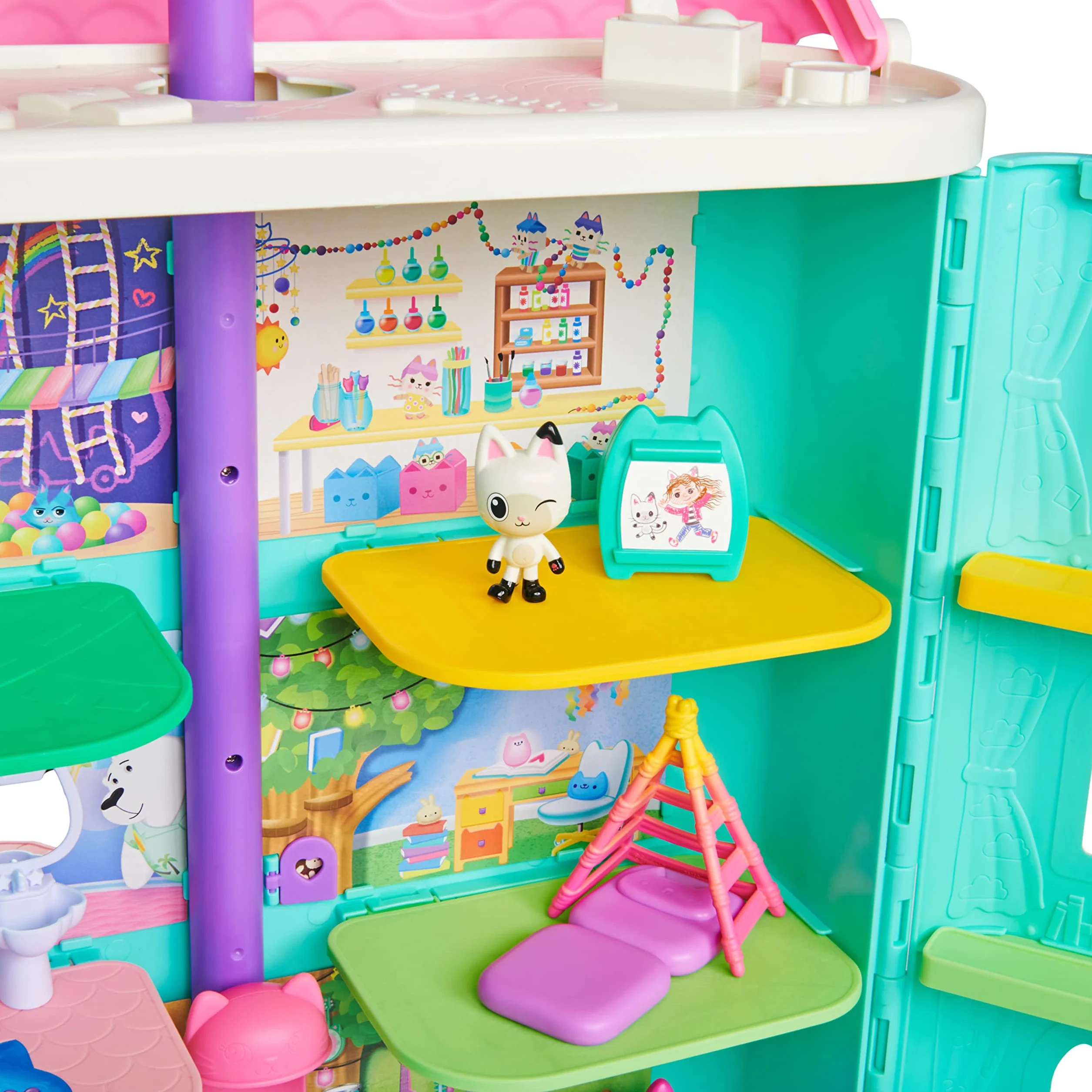 Gabby's Dollhouse, Playset casa delle bambole di Gabby, set con luci e suoni, giochi per bambini dai 3 anni in su