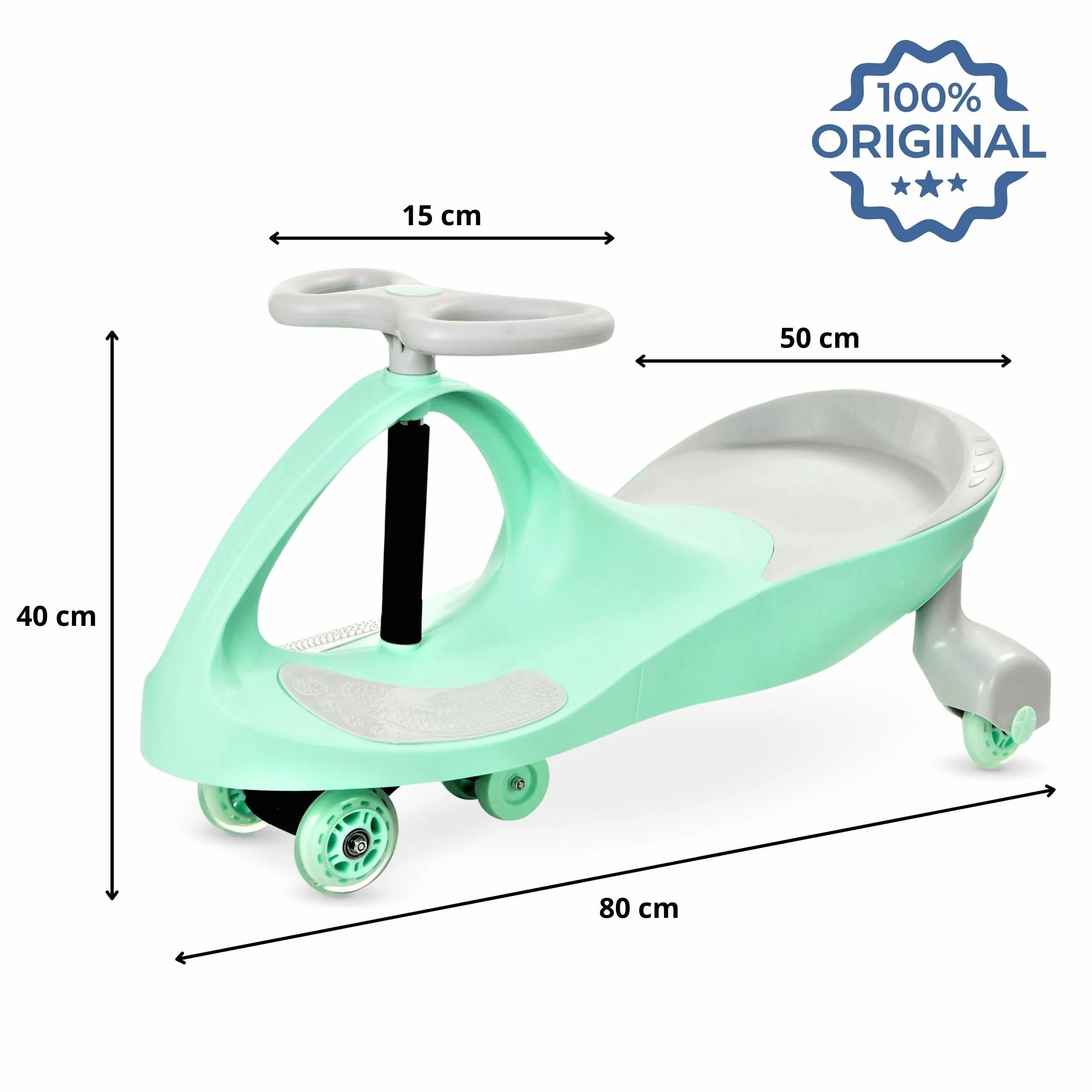 TWISTCAR Auto Giocattolo per Bambini 3+ Anni - Macchina a Spinta con Volante LED, Ruote in Gomma, Capacità 120kg - Gioco Attivo Senza Batterie per Sviluppo Motorio e Coordinazione