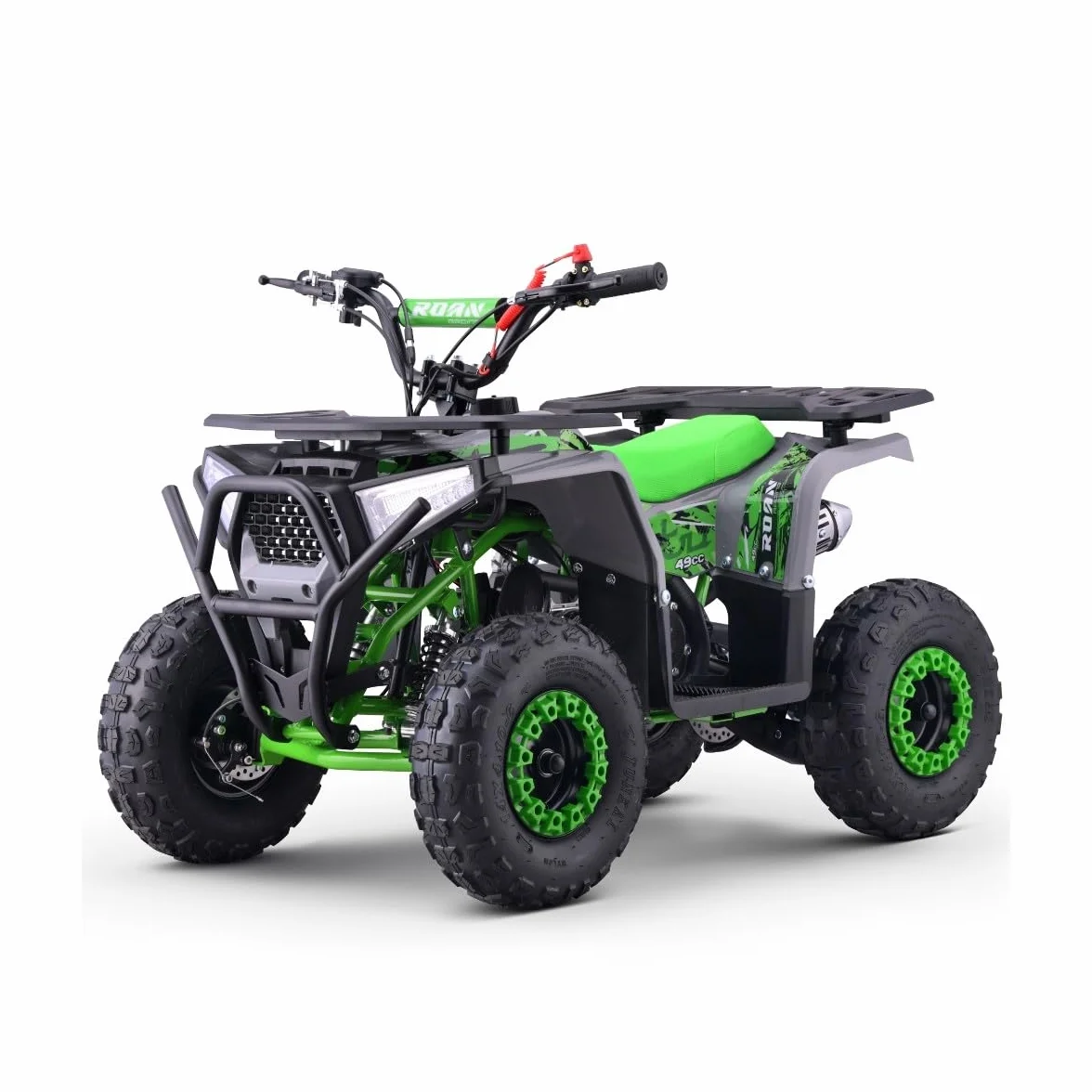 Mini Quad I-Bull Benzina 49cc, Tipo ATV per bambini, Verde, (Miscela di benzina) bambini dai 4 ai 10 anni