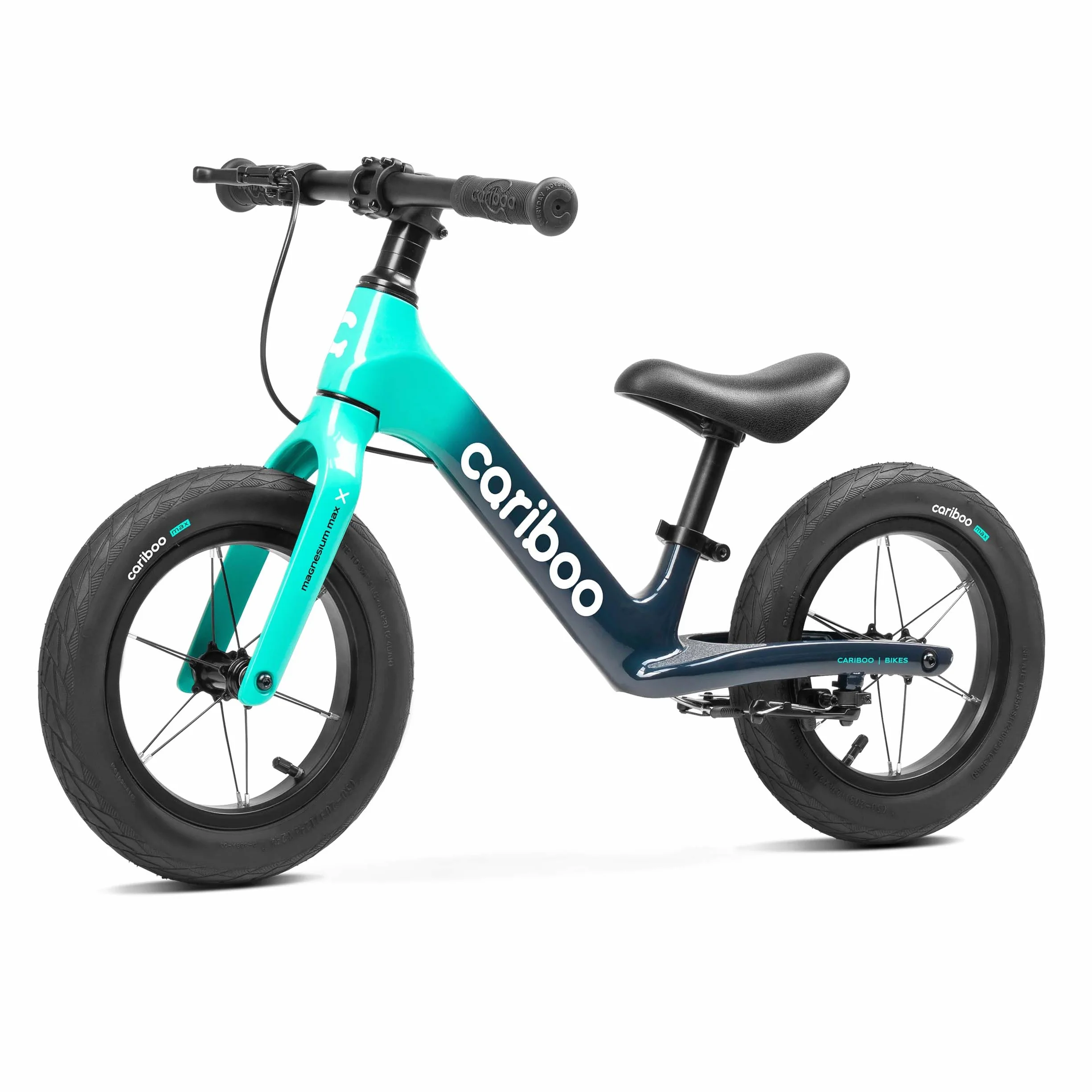 cariboo Bici Senza Pedali per Bambini da 2 anni - Ultraleggera 3,6 kg - Sella e Manubrio Regolabili - Telaio in Magnesio, Freno V-brake - Carico fino a 30 kg - Magnesium Max