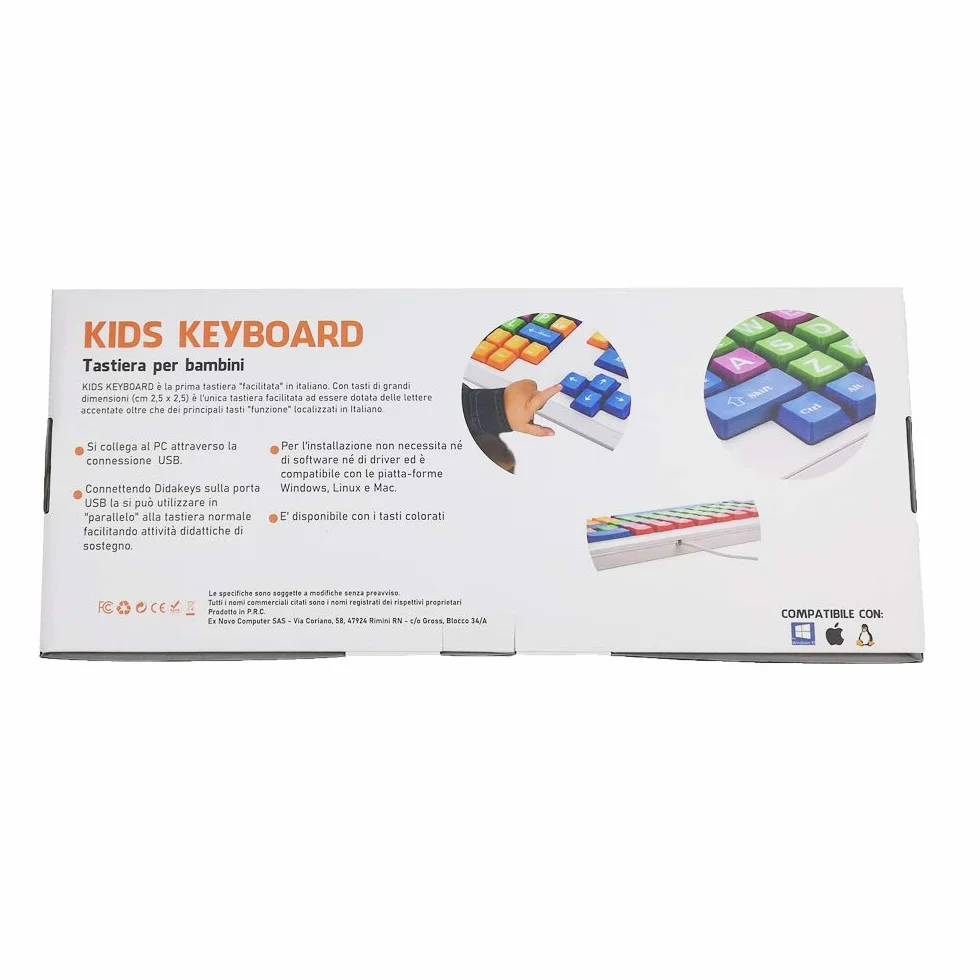 Nuova tastiera colorata per migliorare l'apprendimento dei bambini - Layout italiano - Educational Keyboard Kids