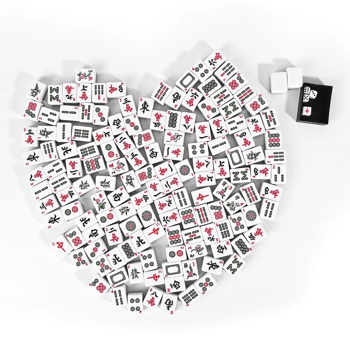 Nisorpa Majong Cinese Set Completo 144 Pezzi Mah Jongg Piastrelle Medie Gioco Da Viaggio e Feste