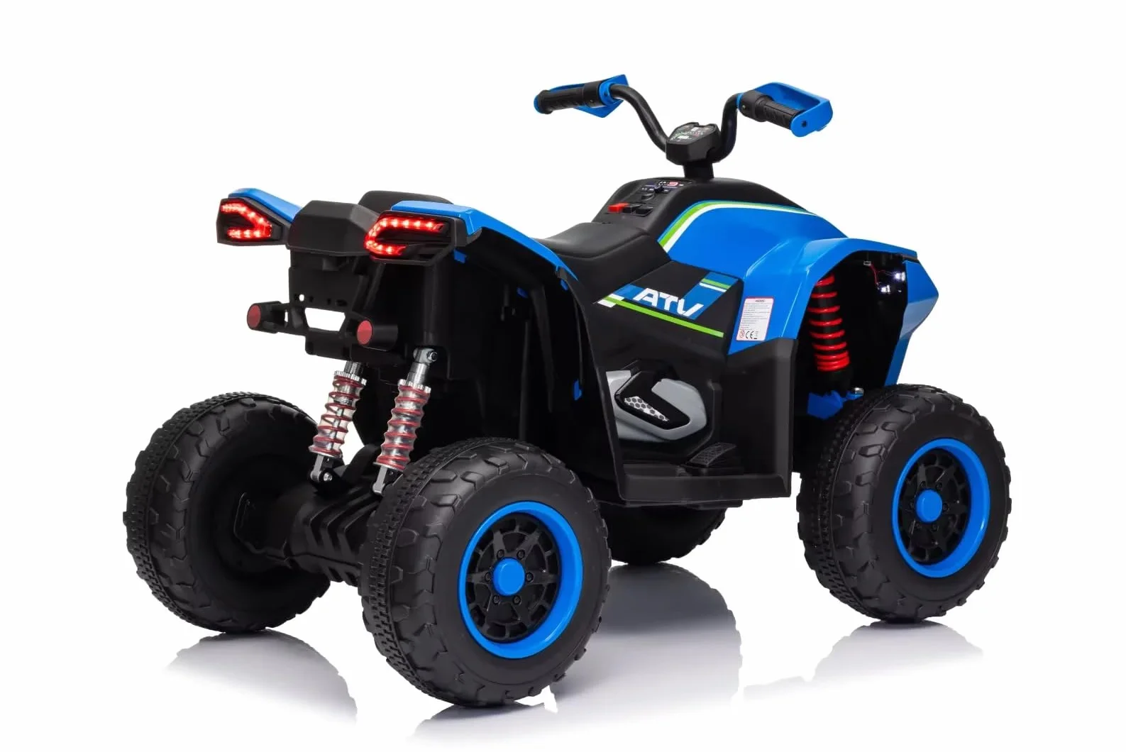 Quad elettrico per bambini 24 V ATAA Vengeance blu moto a batteria per bambini con telecomando luci LED musica e Bluetooth