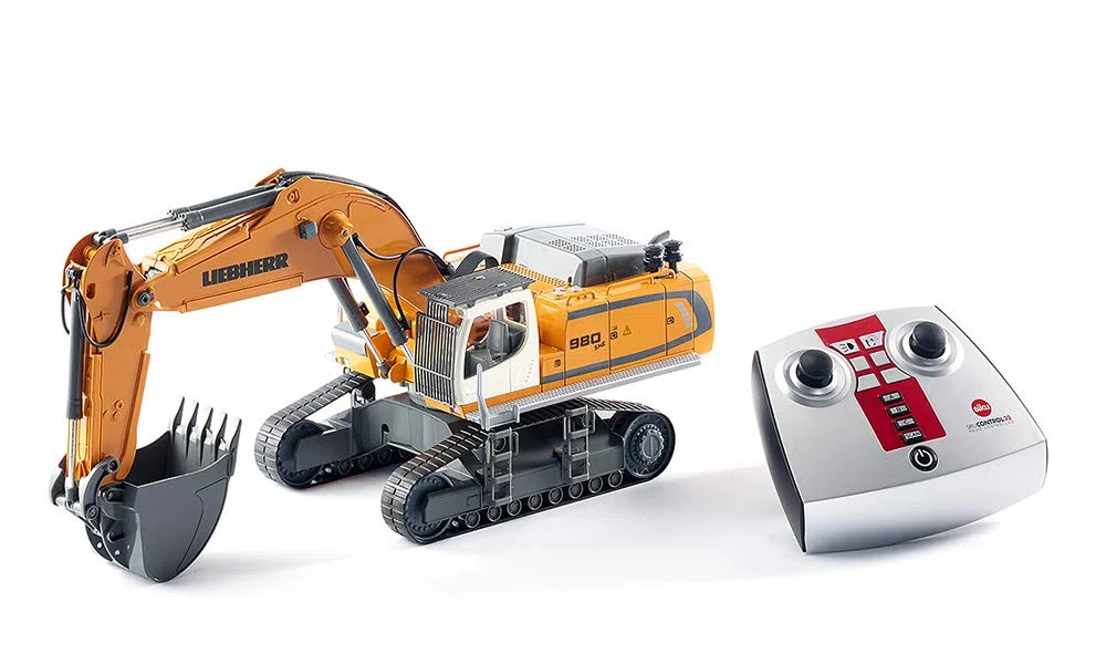 siku 6740, Escavatore cingolato Liebherr R980 SME, Telecomandato, 1:32, Telecomando incluso, Metallo e Plastica, A batteria, Multifunzionale, Giallo