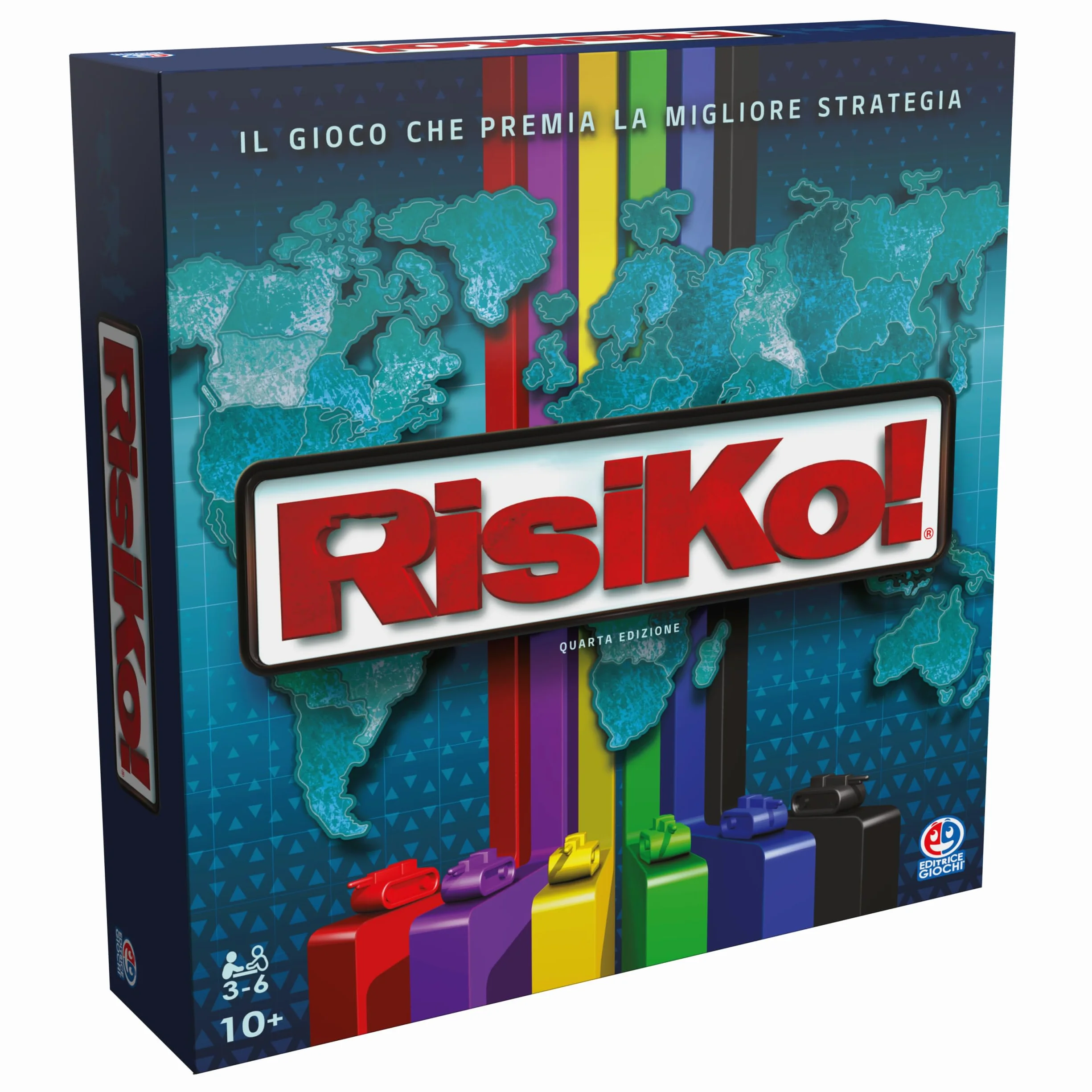 Editrice Giochi, Risiko, Giochi in Scatola, Risiko Classico Edizione 2023, Giochi di Società e Strategia per Famiglia e Amici, Giochi da Tavolo per Adulti e Bambini, da 3 a 6 Giocatori, 10+ Anni