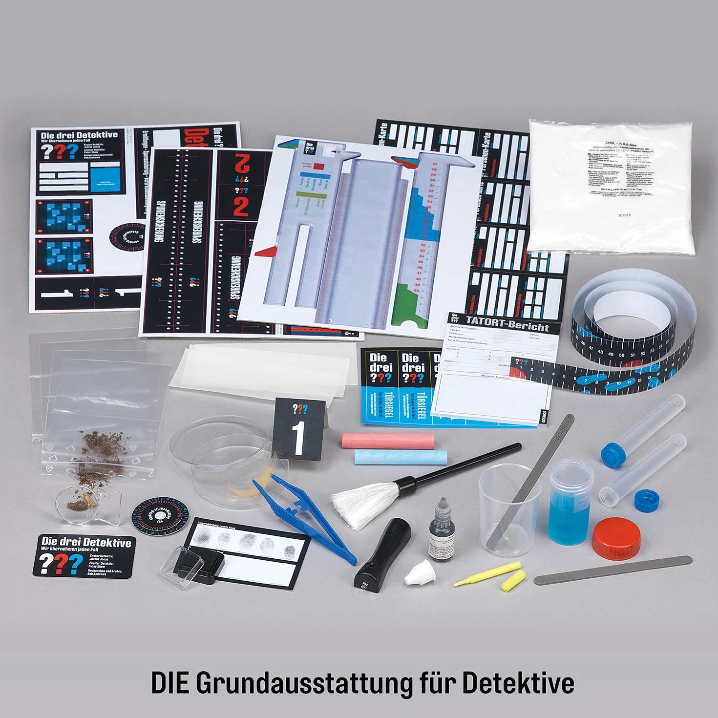Kosmos Set di Giocattoli da Detective, per Bambini a Partire dagli 8 Anni in su, con Polvere di Impronte digitali, Utensili Importanti e Consigli di profitto per l'identificazione, Wit