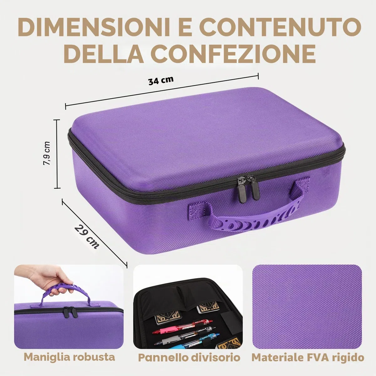 Borsa da viaggio per miniature Dungeons and Dragons DND custodia dadi set