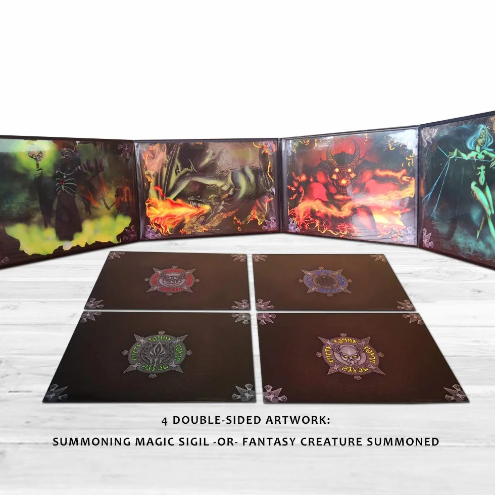 Summoning Dungeon Master Screen | Schermo Versatile, Personalizzabile, Dry-Erase per Giochi di Ruolo