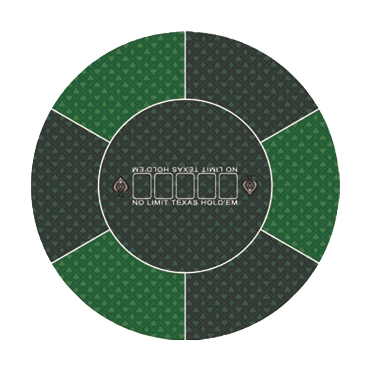 Tappetino da poker antiscivolo, 58,4 x 58,4 cm, rotondo, per Texas Holdem – tavolo da poker portatile, impermeabile, pieghevole, verde, per giochi di carte ovunque