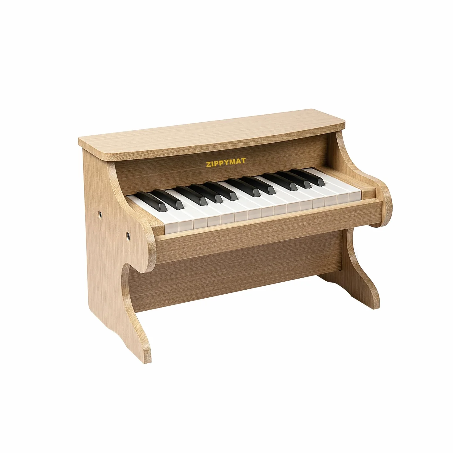 Tastiera per pianoforte per bambini, 25 tasti, pianoforte digitale per bambini, mini strumento di apprendimento musicale, pianoforte in legno per bambini e bambine (Quercia)