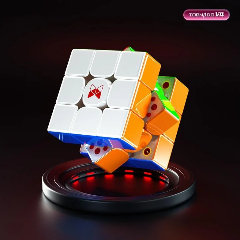 Bukefuno QY Tornado V4 MagLev UV 3 x 3 Cubo magico Tornado V4M 2024 puzzle senza adesivo