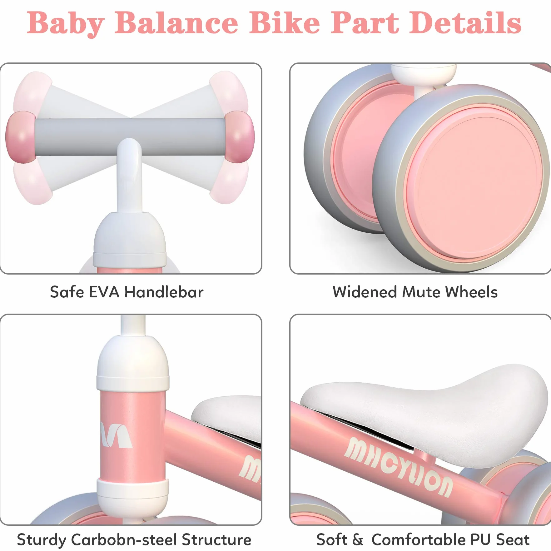 VITONIS Bicicletta Senza Pedali per 1-2 Anni Baby Walkers regalo per ragazzi e ragazze Giocattoli Regali per Bambini